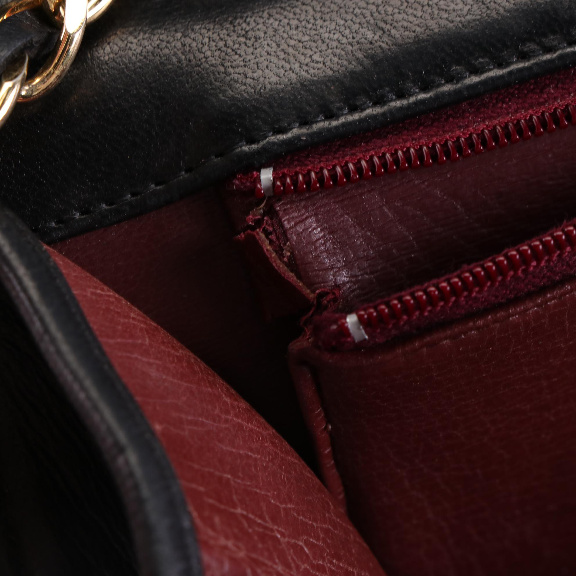 Chanel Small Flap Shoulder Bag in Black Quilted Lambskin Leather