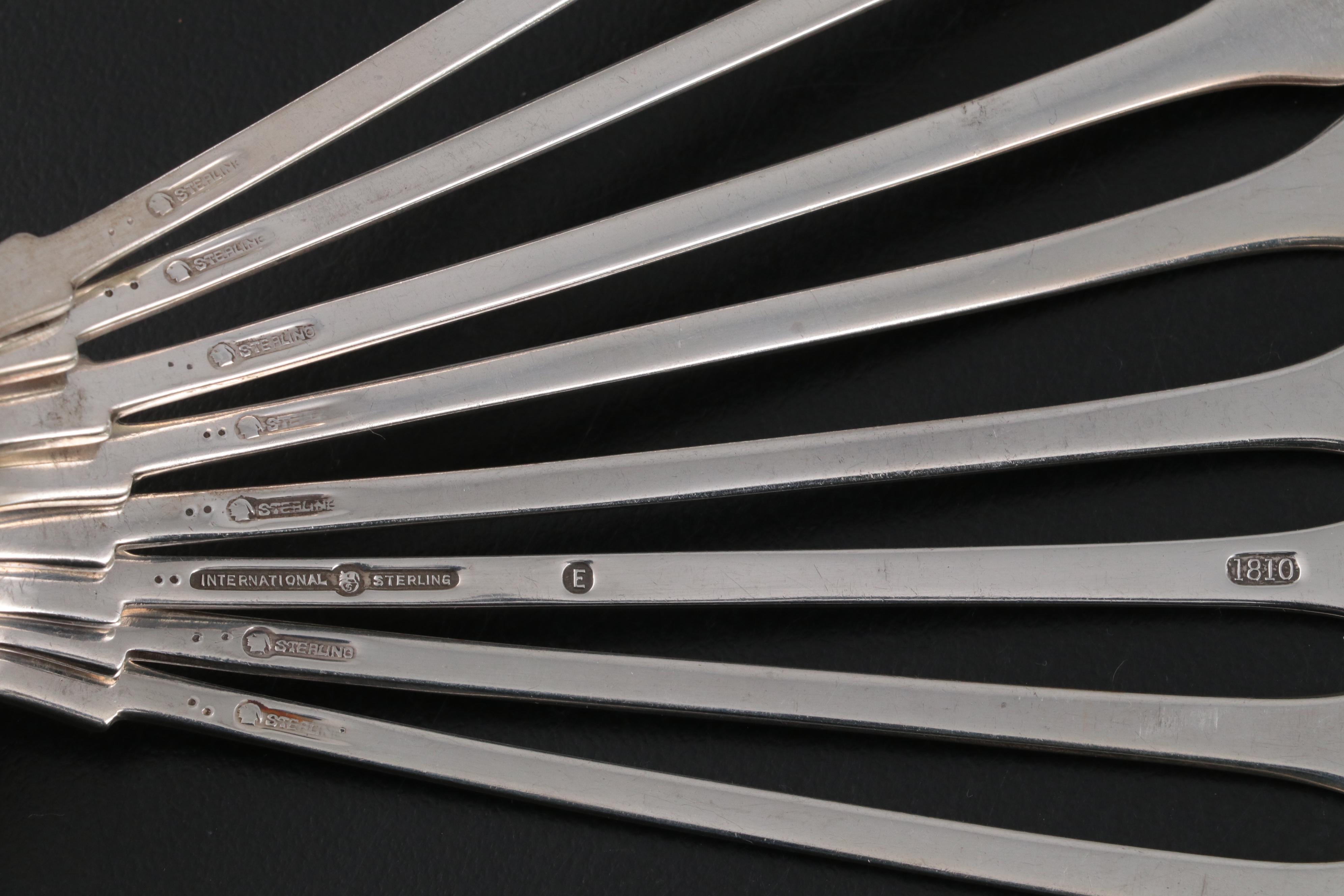 International Silver Co. "1810" Sterling Silver Iced Tea Spoons