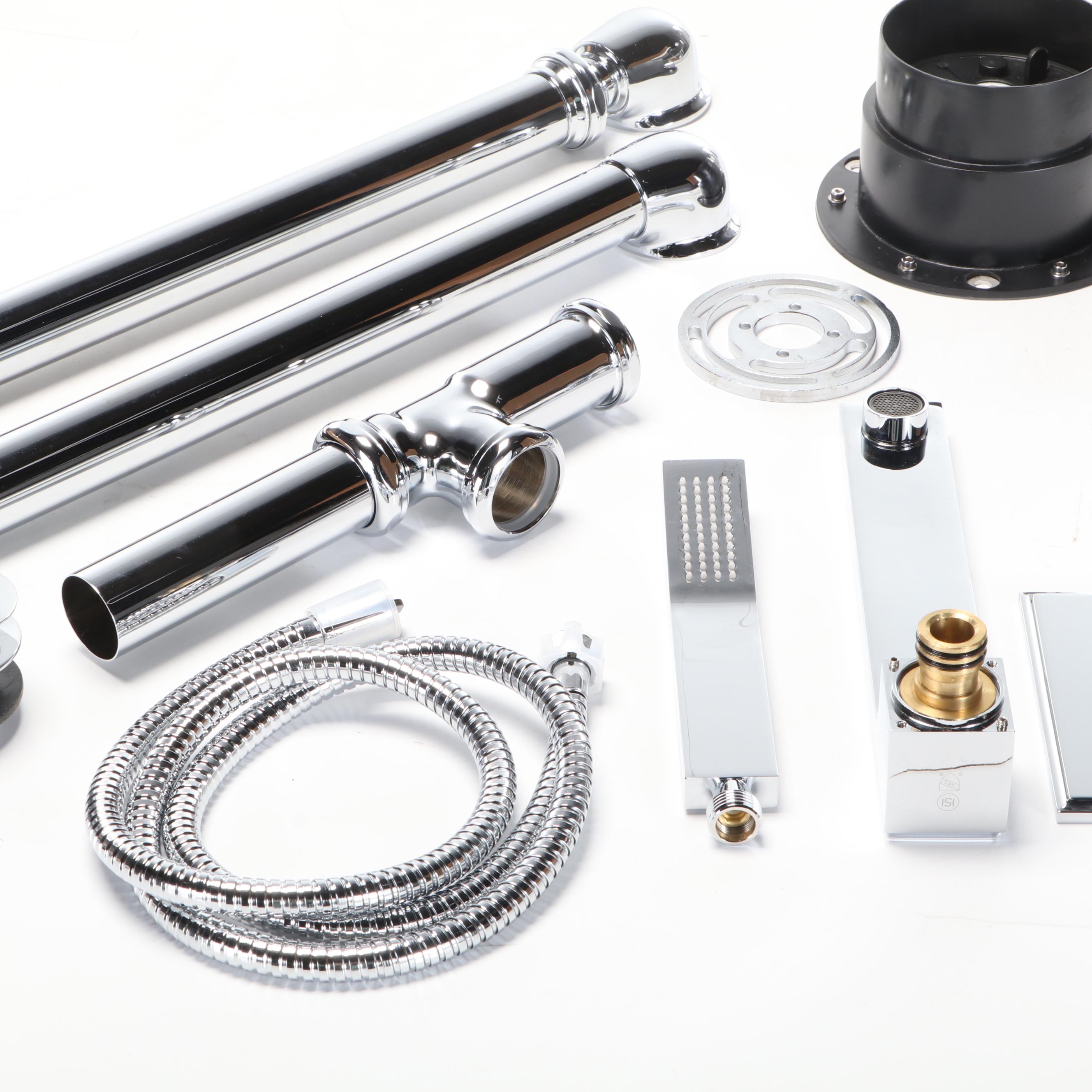 Chrome Freestanding Tub Faucet and Hand Shower