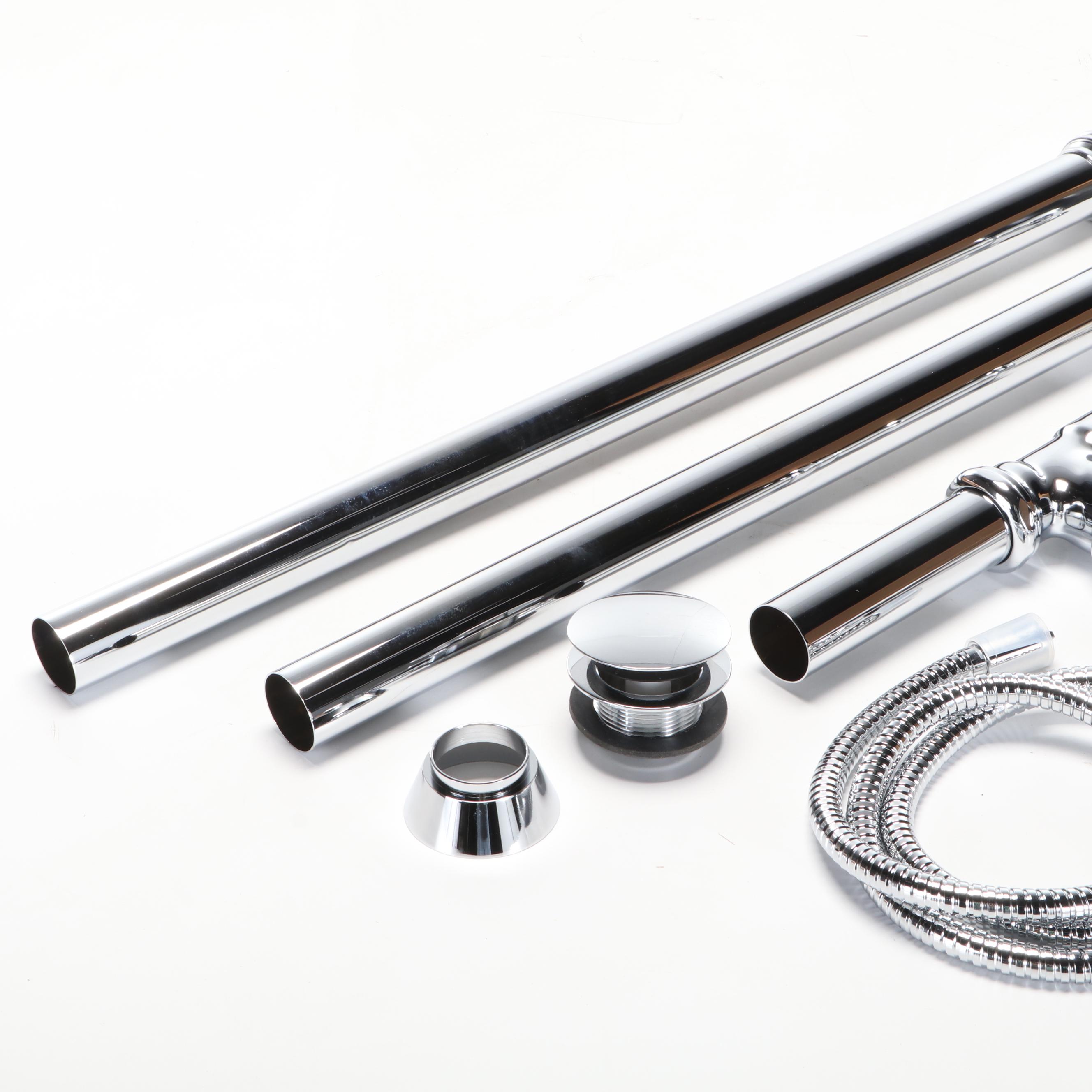 Chrome Freestanding Tub Faucet and Hand Shower