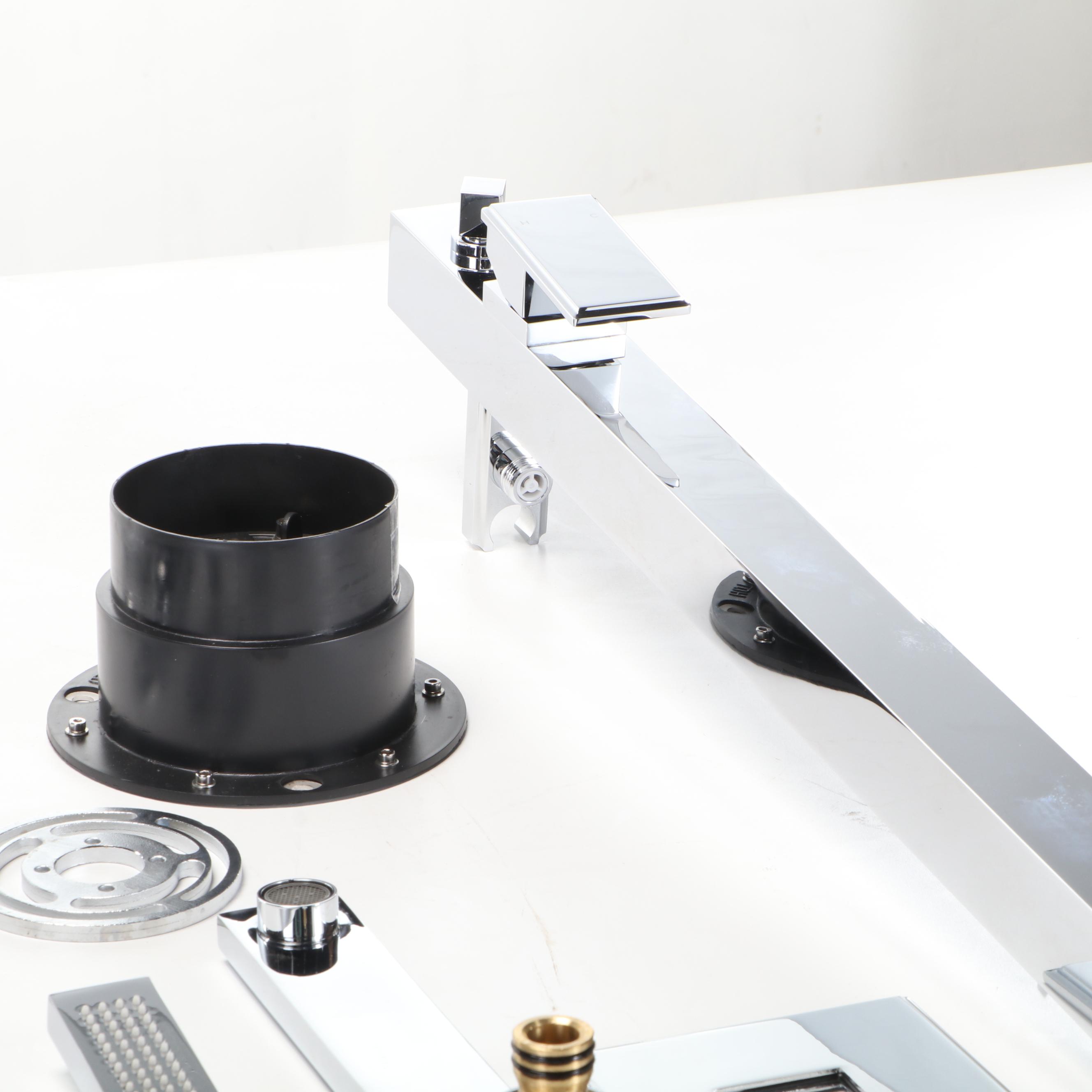 Chrome Freestanding Tub Faucet and Hand Shower