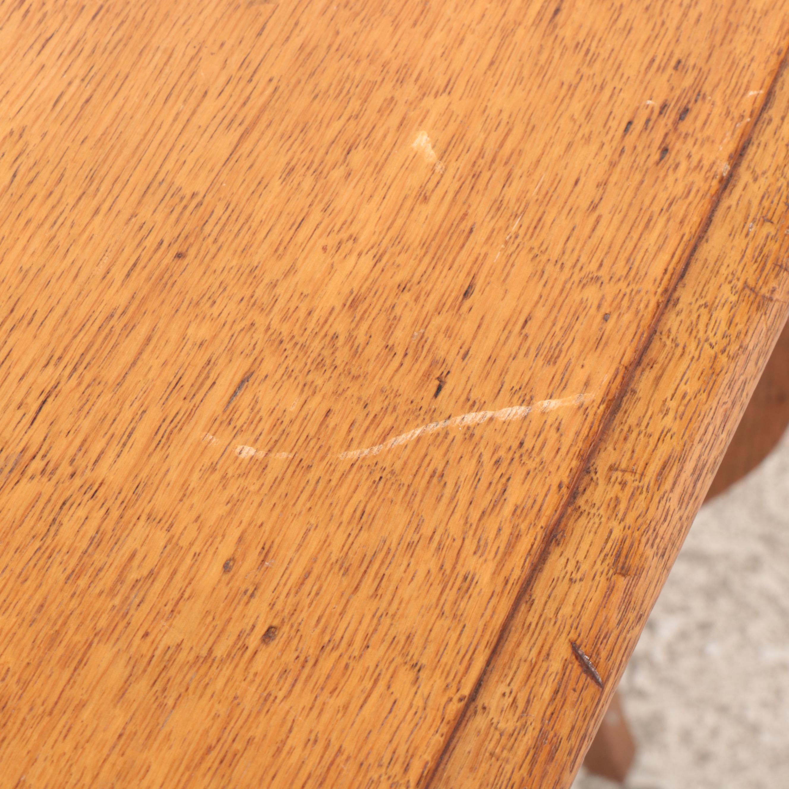 Late Victorian Oak Hall Table, Early 20th Century