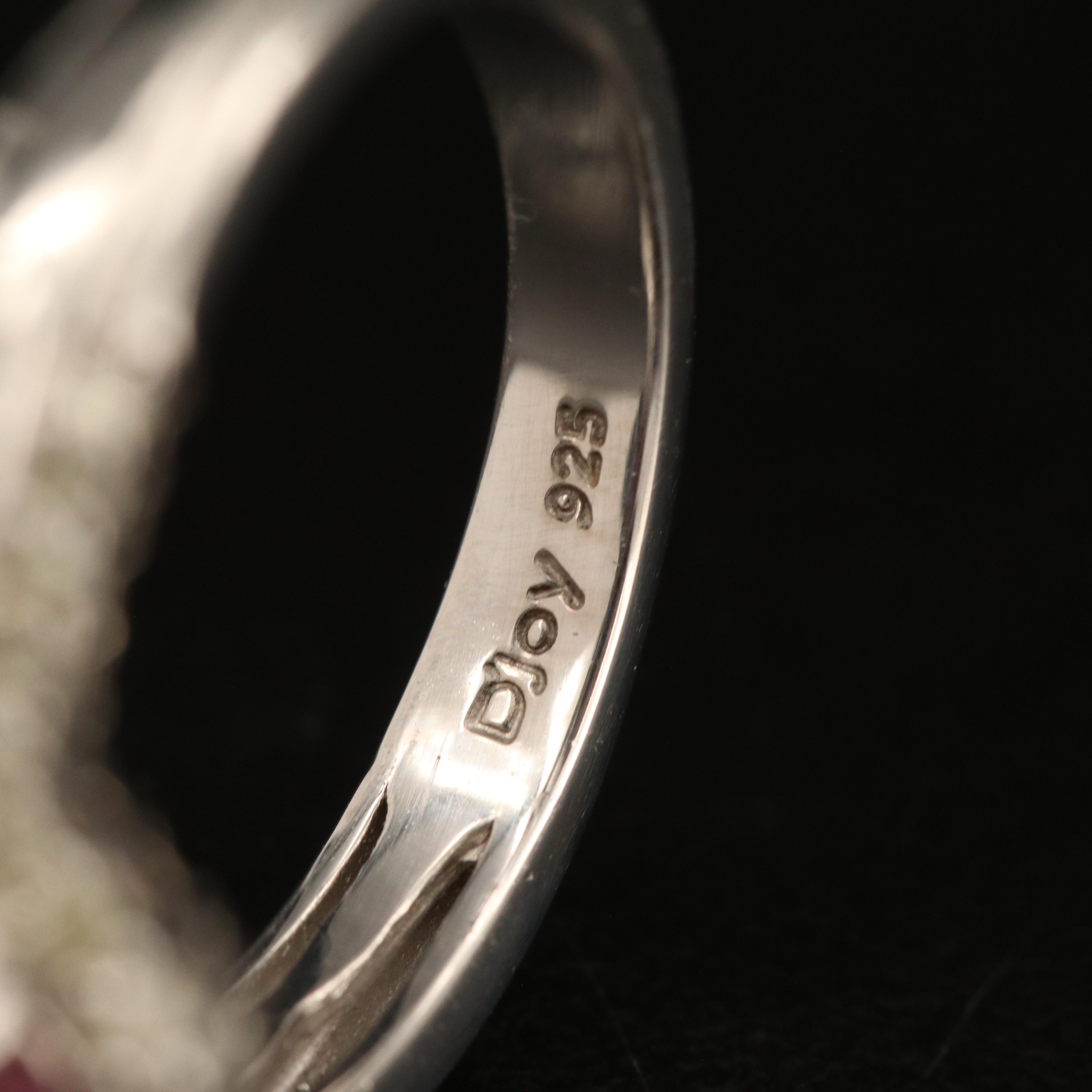 Sterling Ruby and Diamond Ring