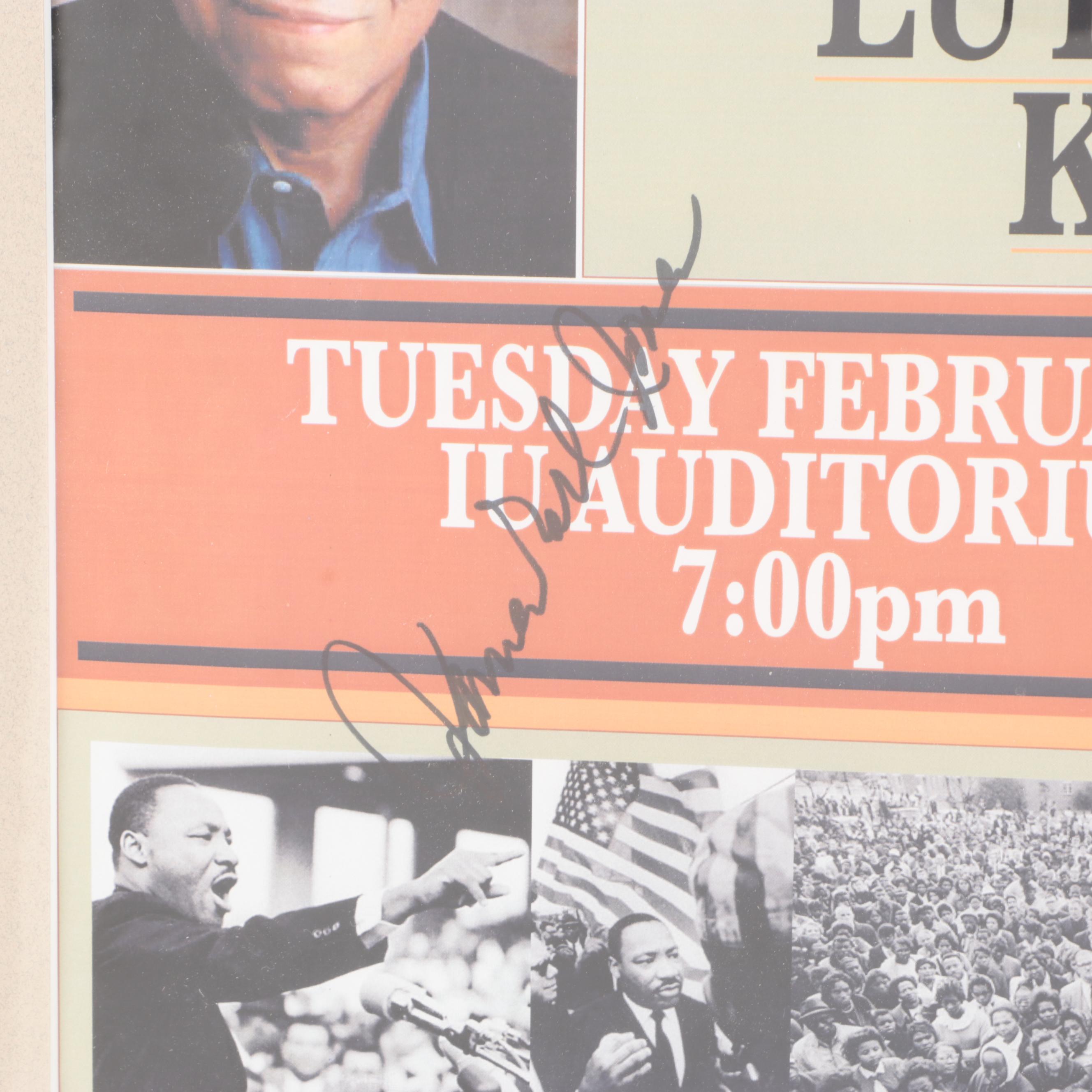 James Earl Jones Signed Martin Luther King Jr. Book Signing Promotional Poster