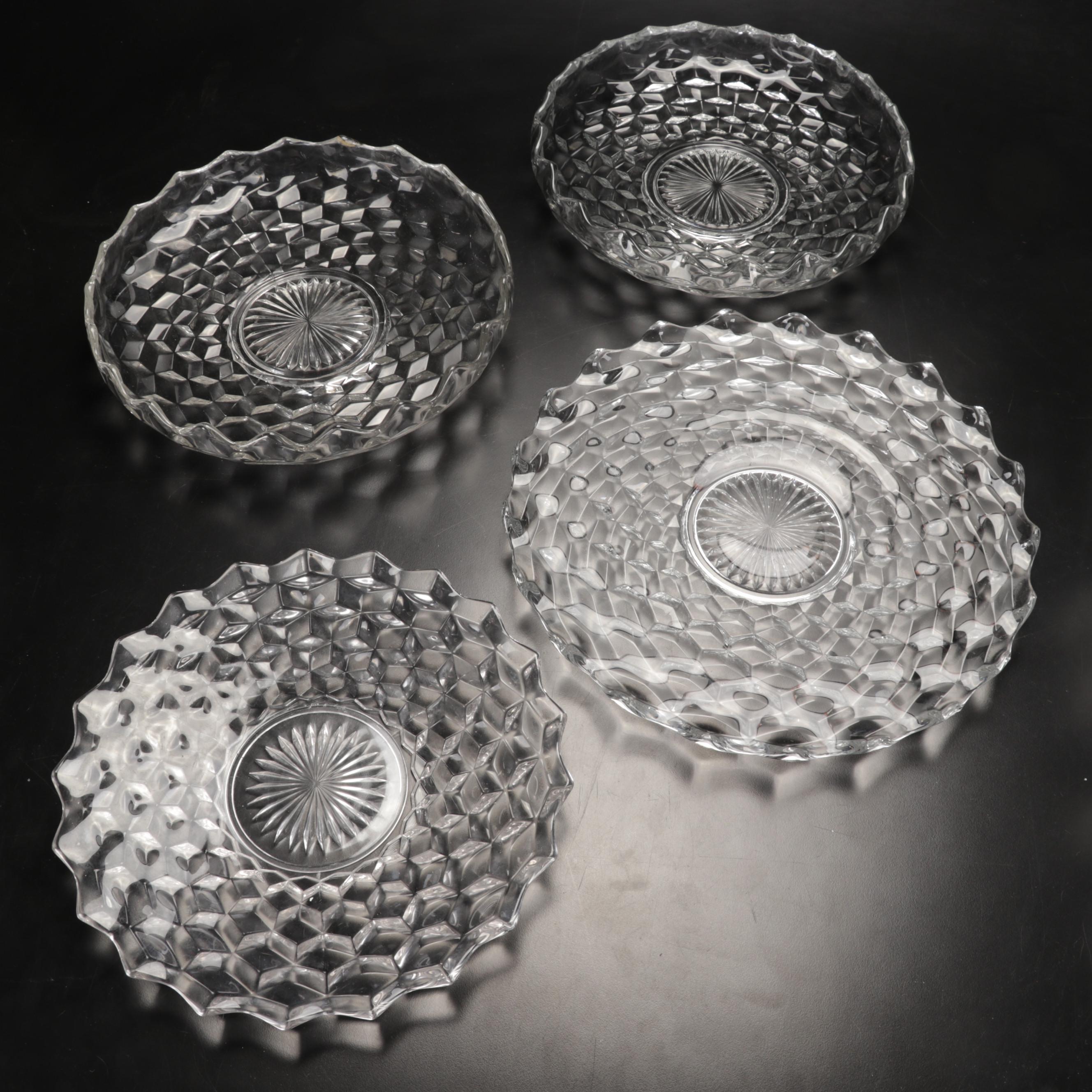 Fostoria "American Clear" Glass Serveware and Drinkware, Early to Mid 20th C.