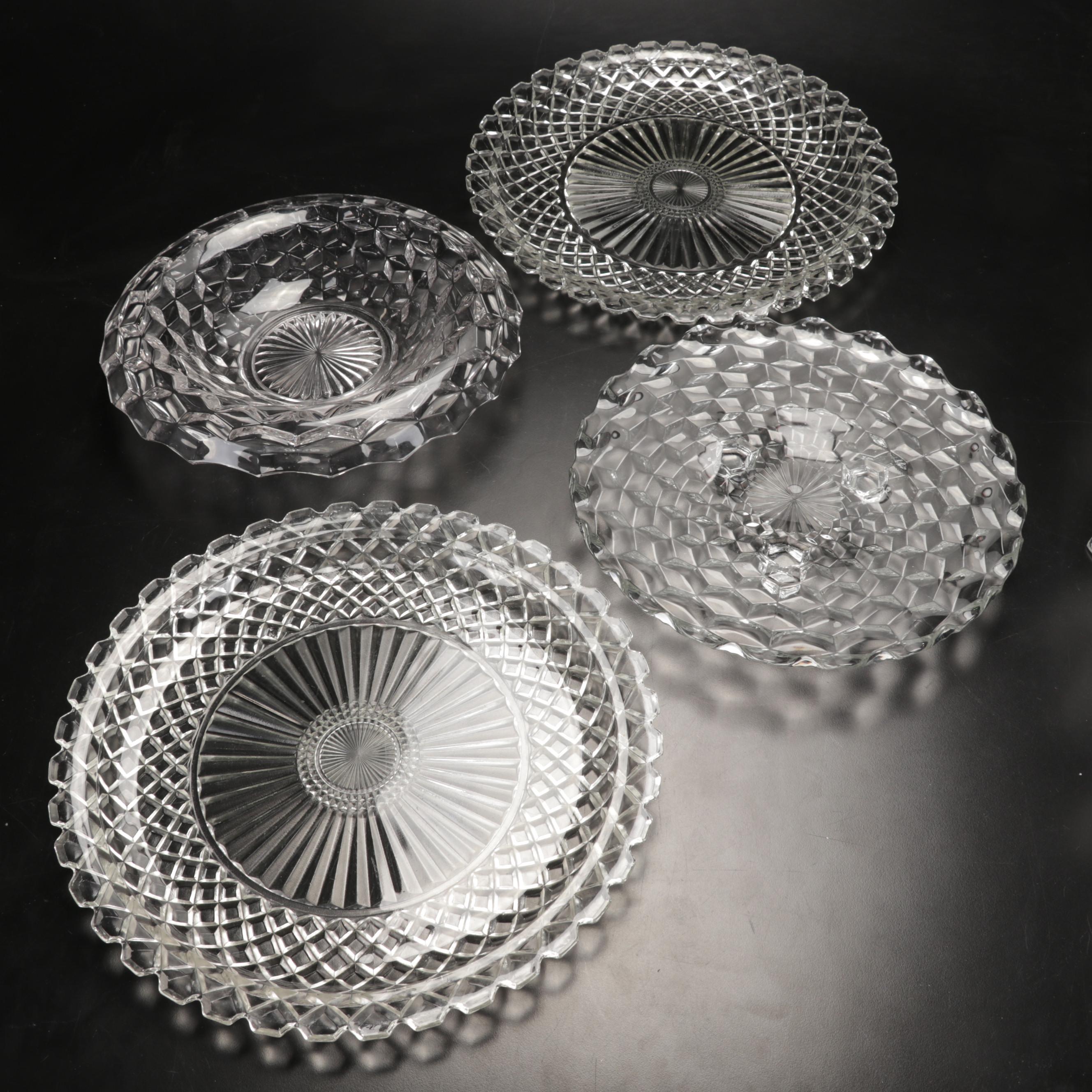 Fostoria "American Clear" Glass Serveware and Drinkware, Early to Mid 20th C.