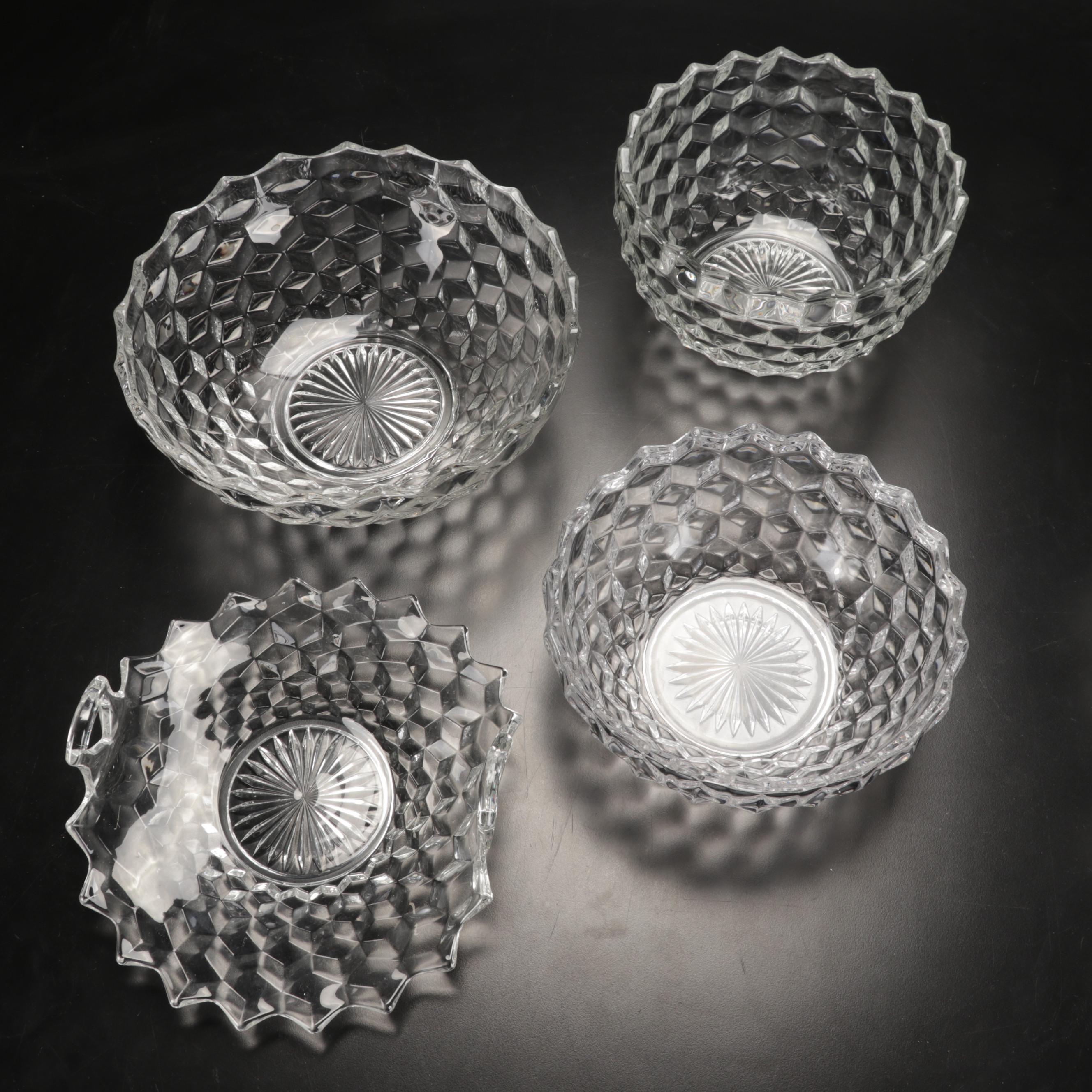 Fostoria "American Clear" Glass Serveware and Drinkware, Early to Mid 20th C.