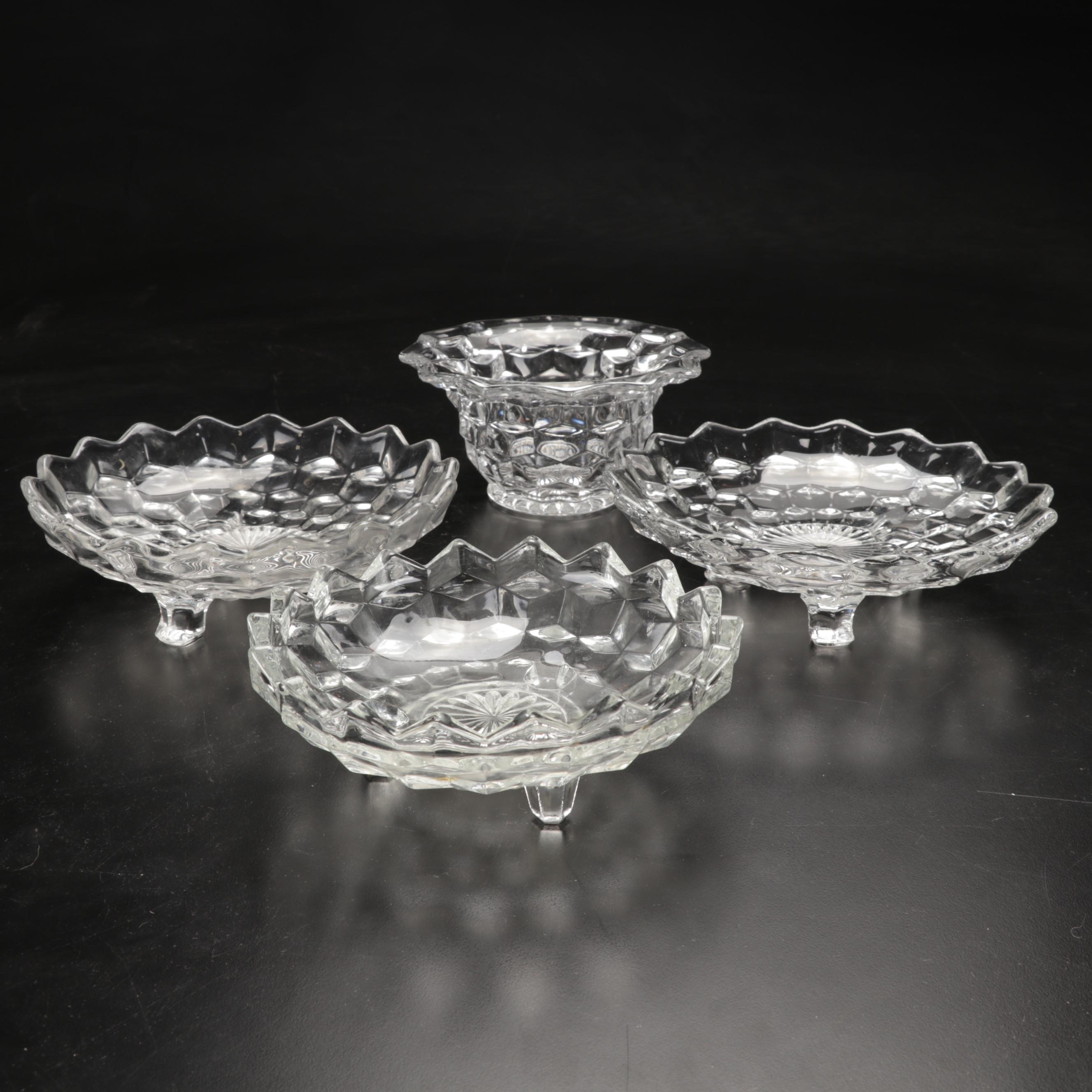 Fostoria "American Clear" Glass Serveware and Drinkware, Early to Mid 20th C.