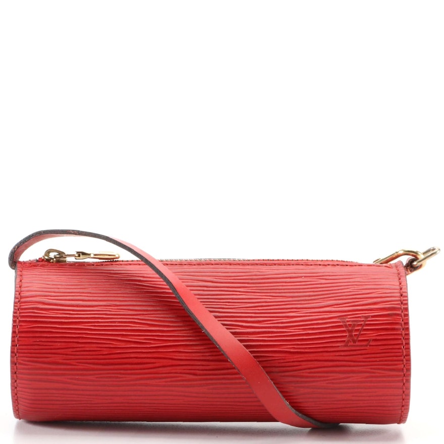 Louis Vuitton Pochette Soufflot in Castilian Red Epi Leather