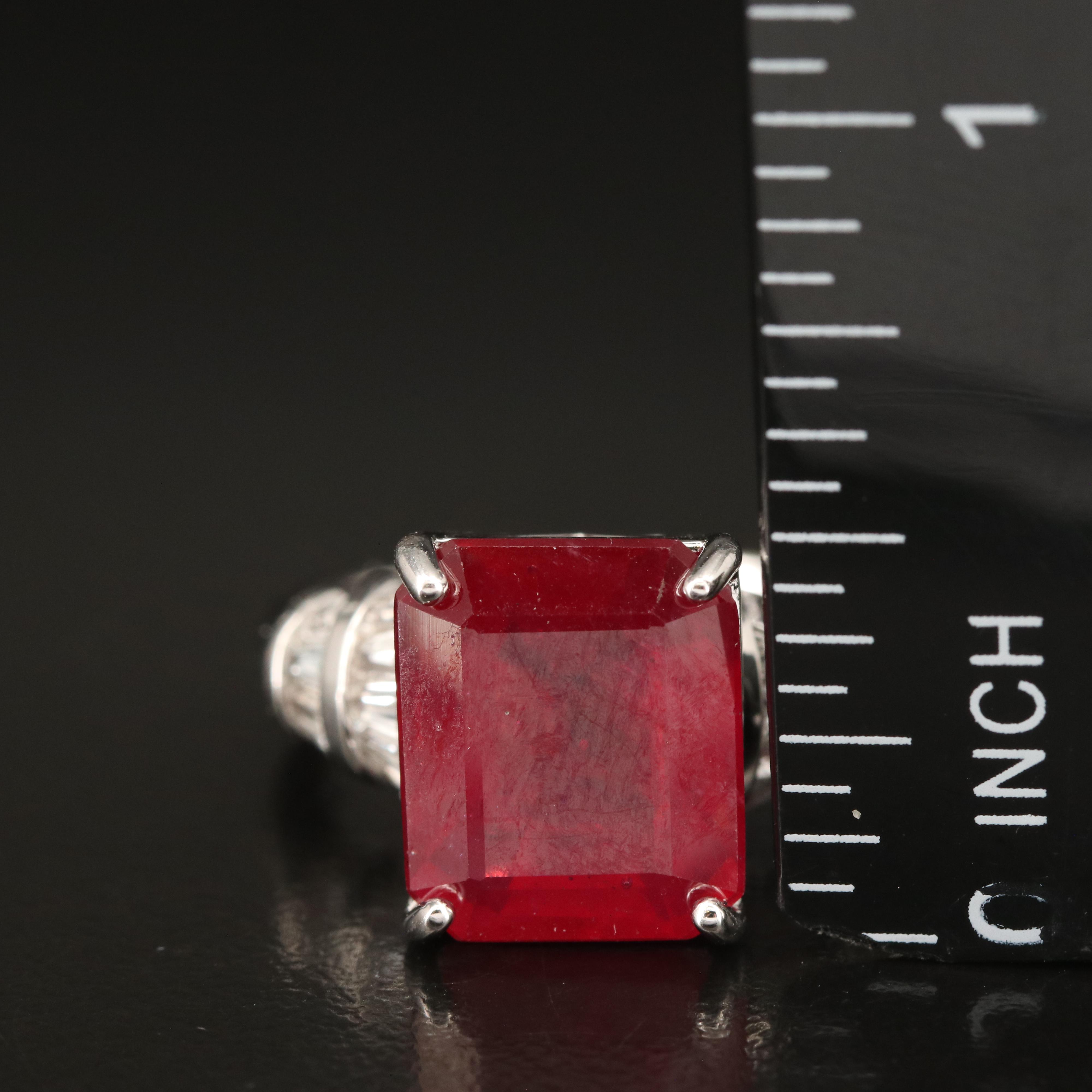 Sterling Filled Corundum and White Topaz Pendant Necklace and Ring