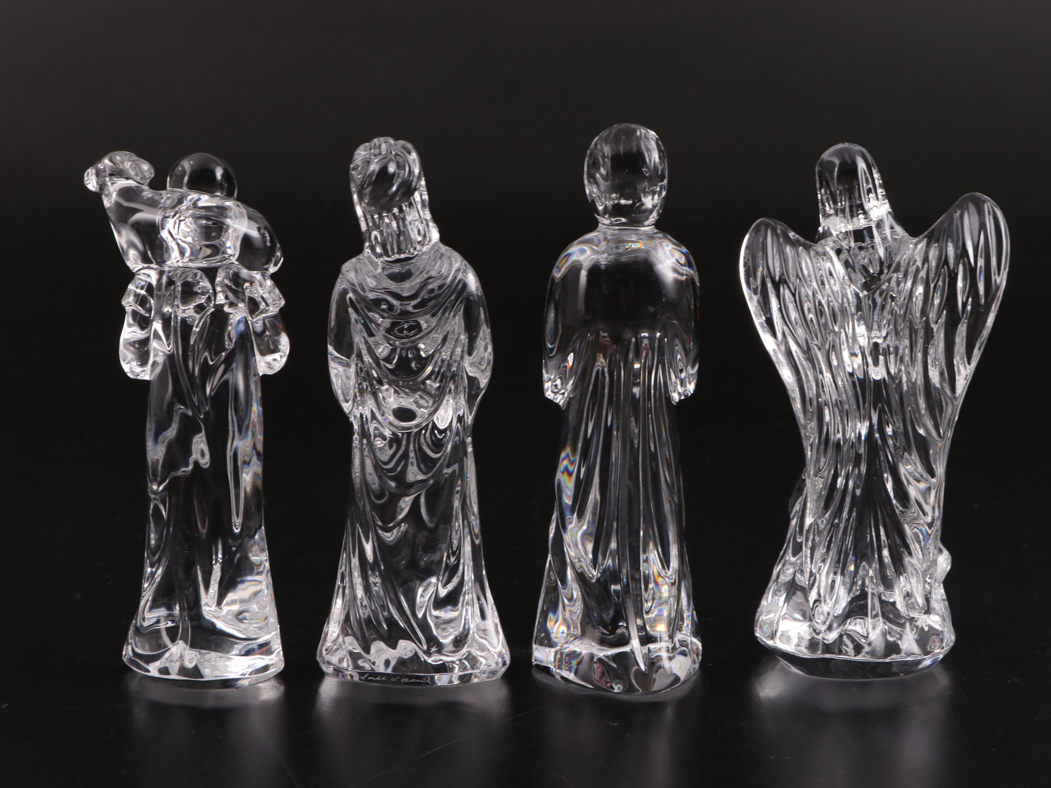 Waterford Crystal Nativity Scene Figurines Including "Holy Family"
