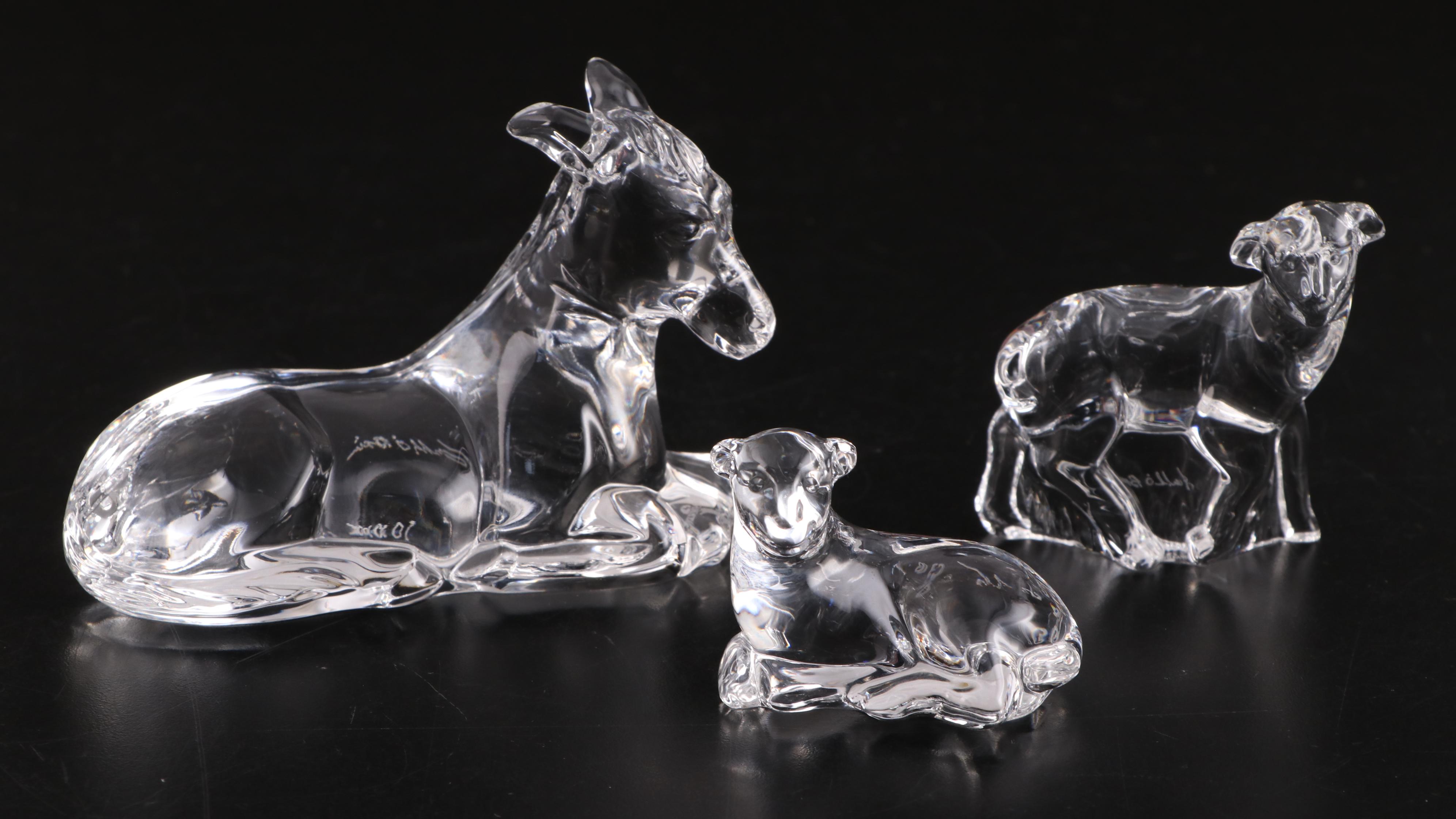 Waterford Crystal Nativity Scene Figurines Including "Holy Family"
