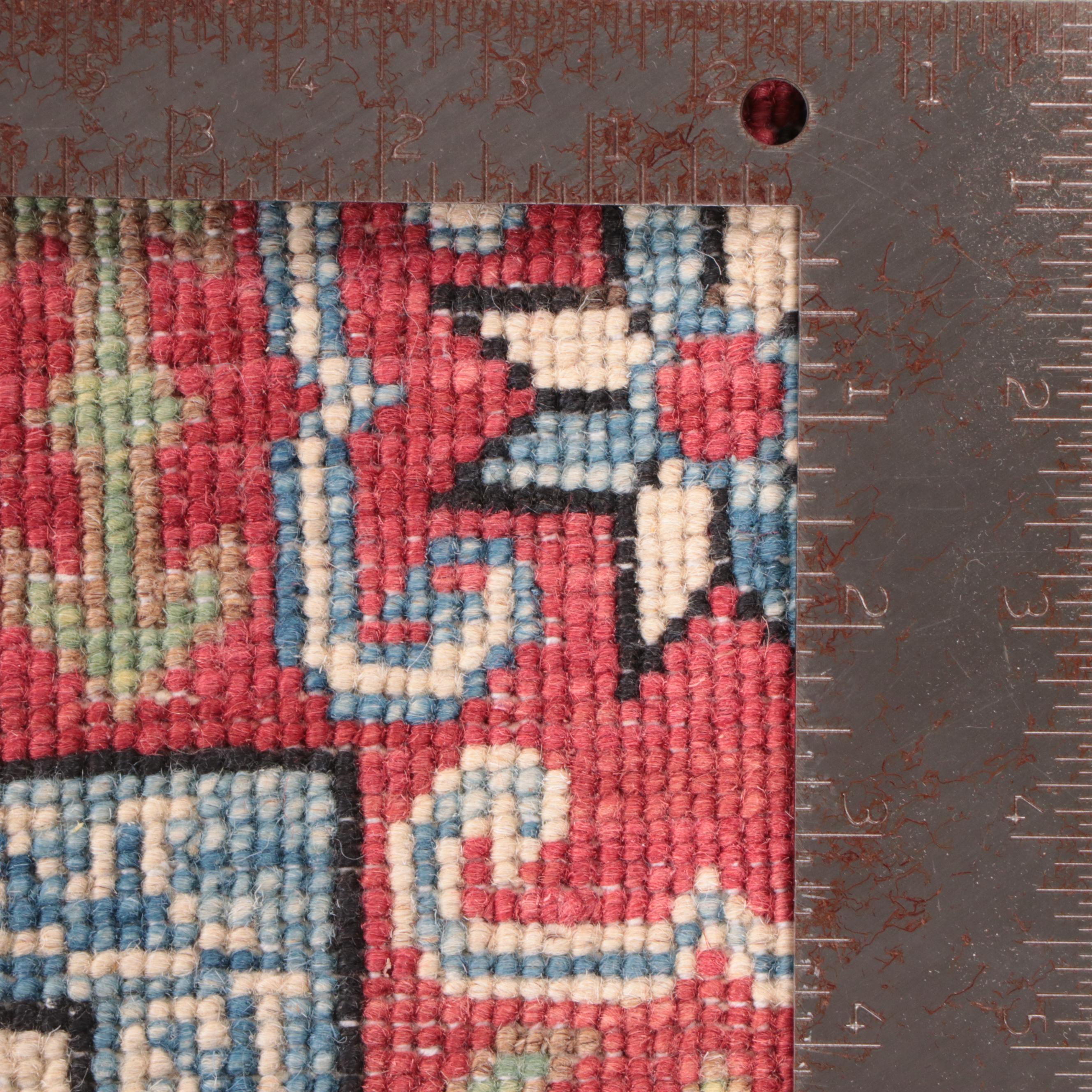 2'8 x 3'10 Hand-Knotted Pakistani Kazak Style Accent Rug