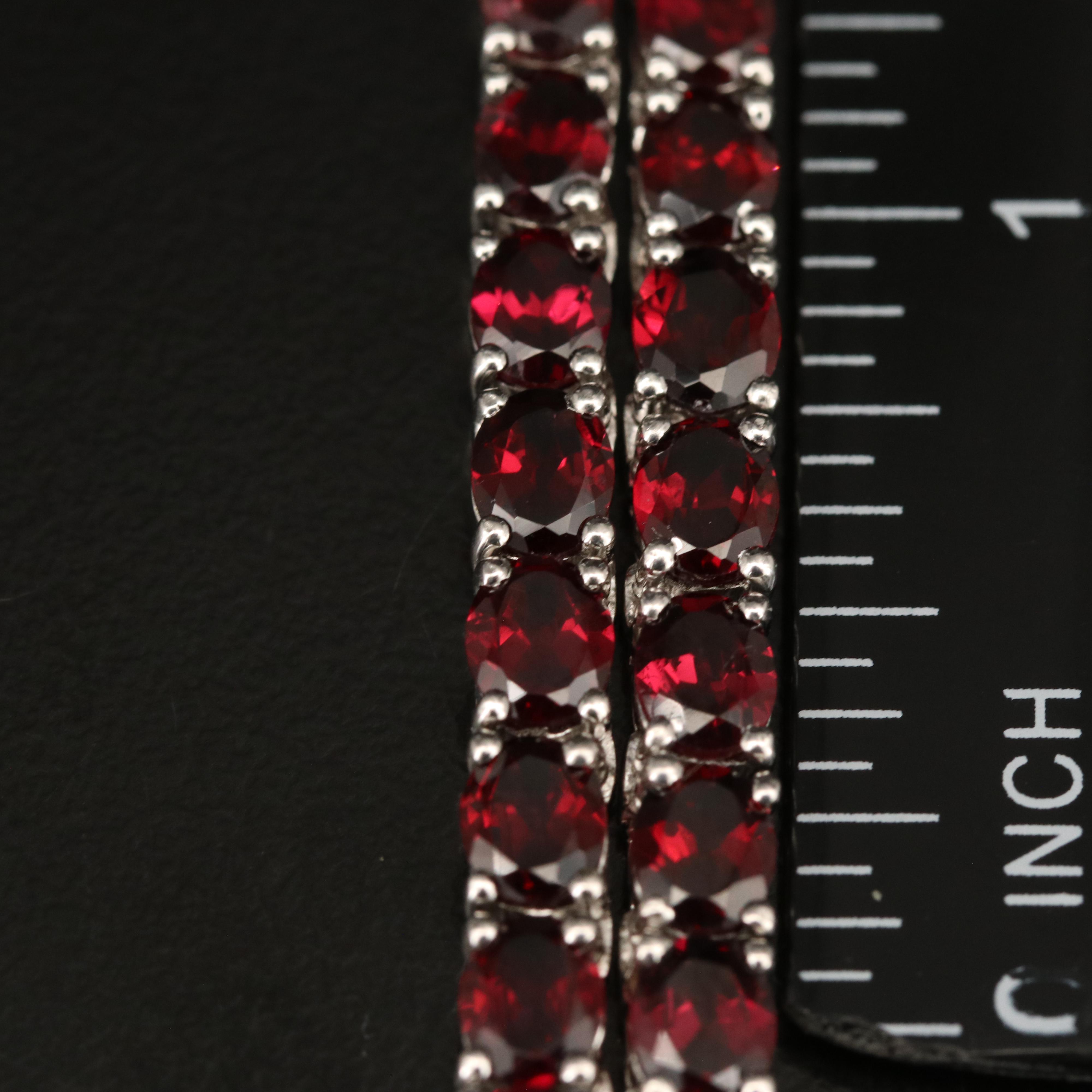 Sterling Garnet Necklace