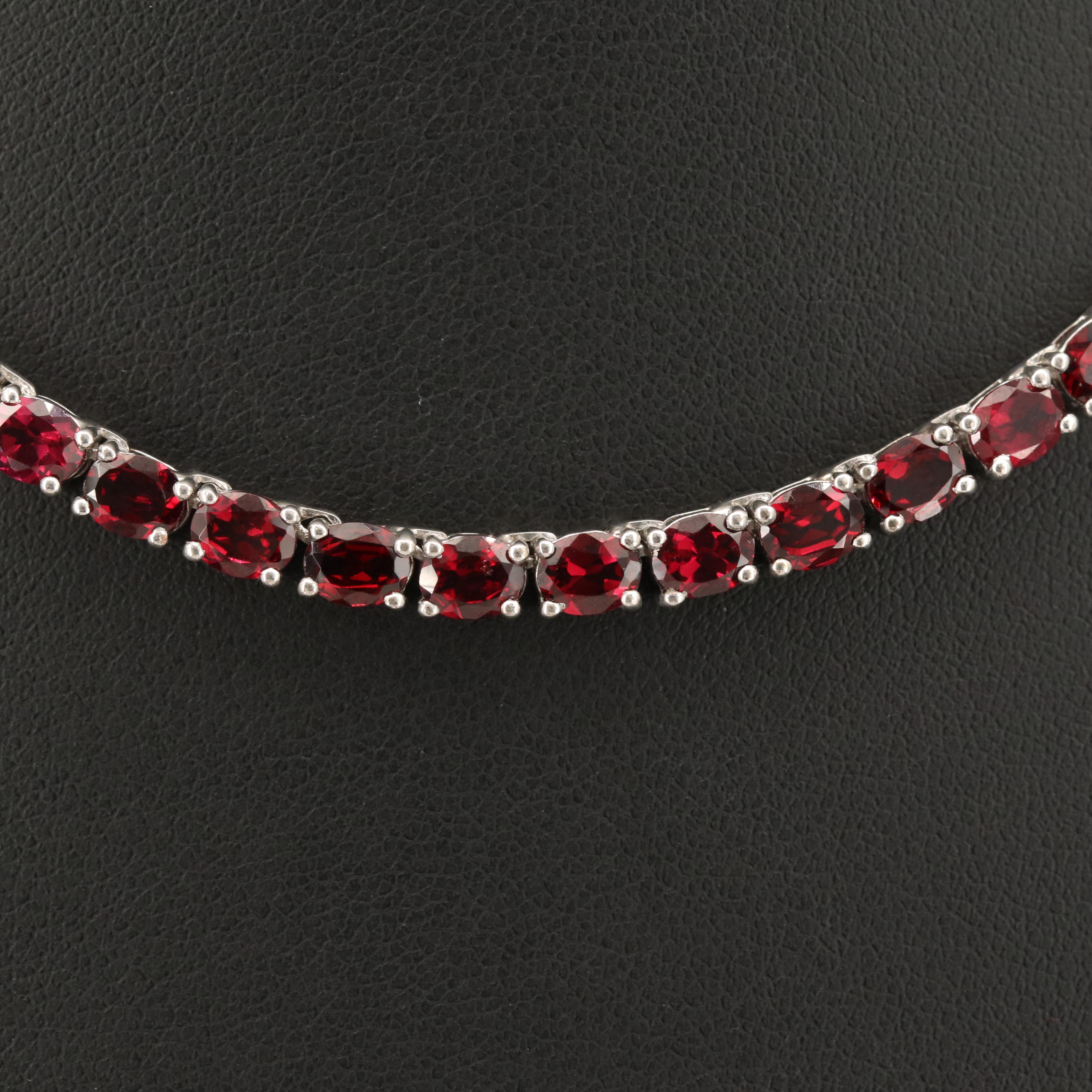 Sterling Garnet Necklace