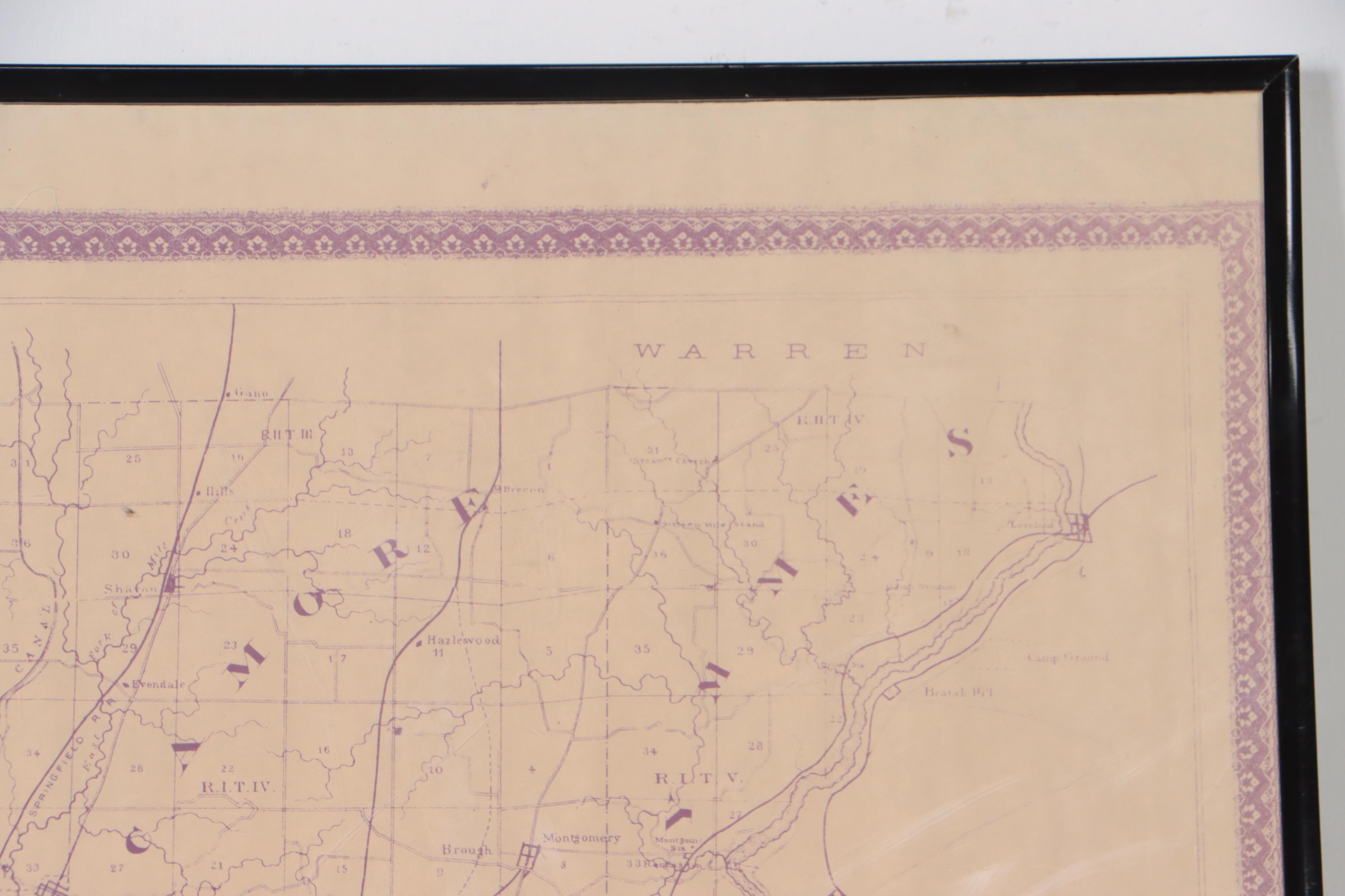 C. S. Mendenhall Lithograph Map of Hamilton County, Circa 1900