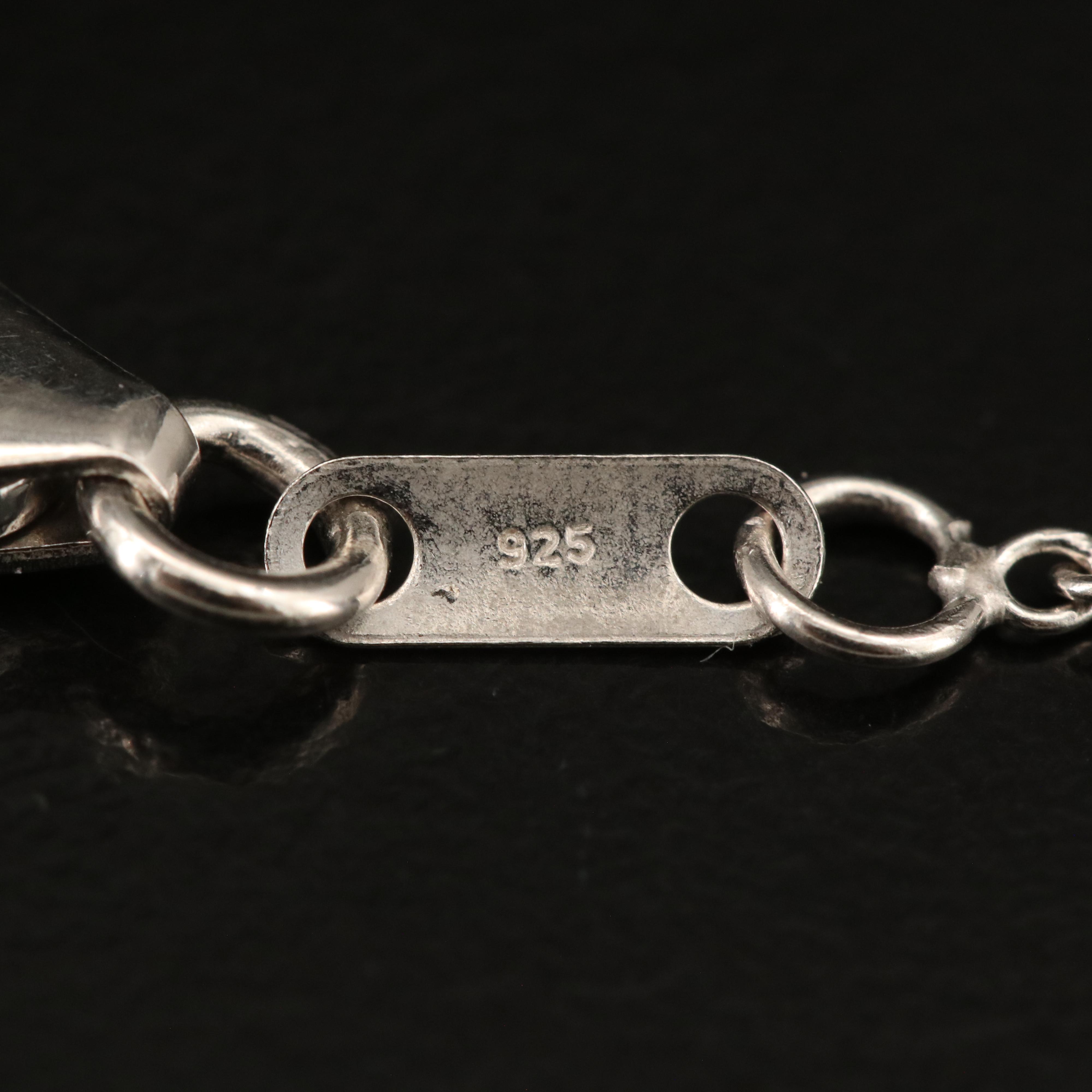 Sterling Corundum Cross Pendant Necklace