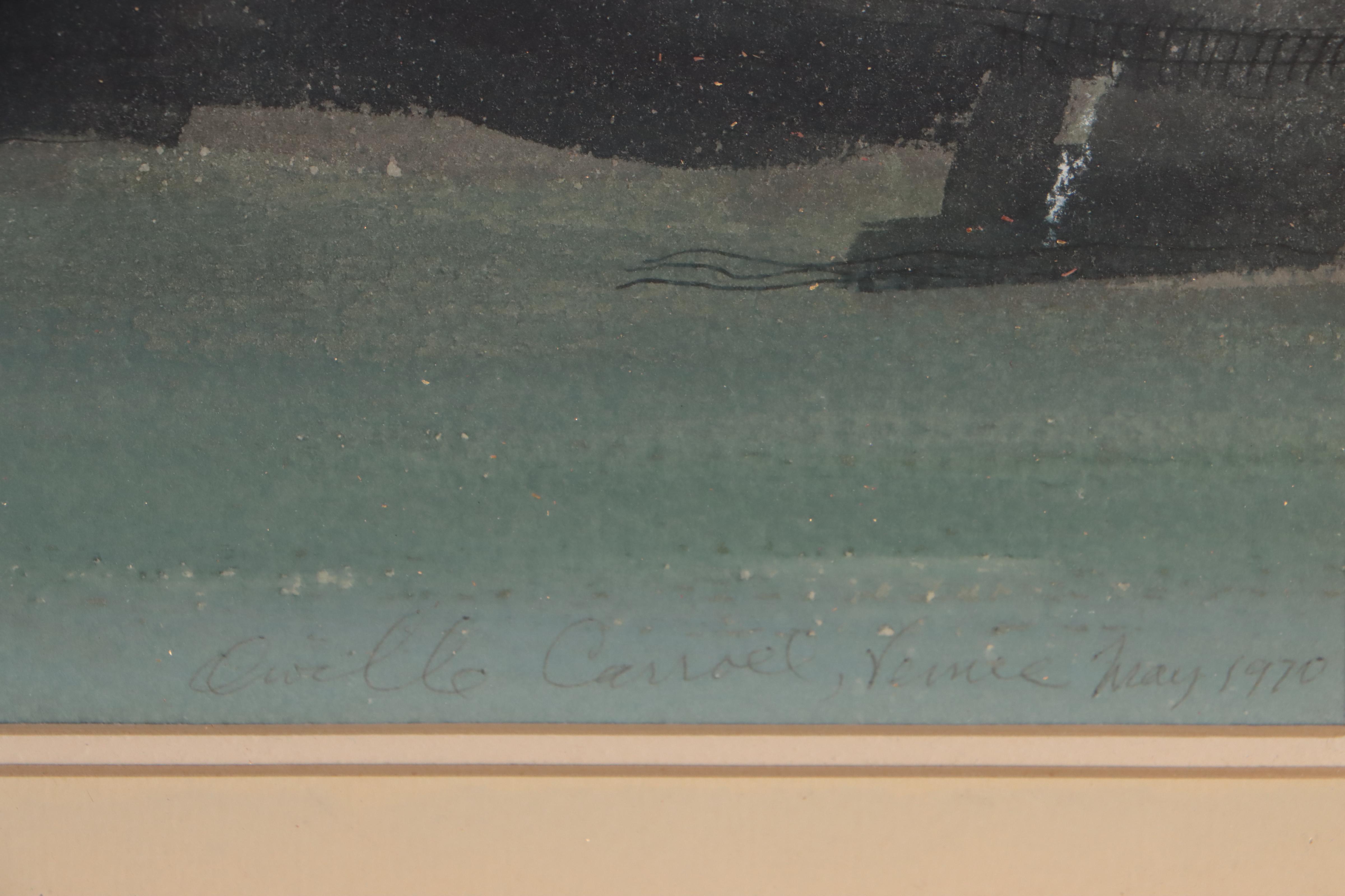 Orville Carroll Watercolor Painting "Venice," 1970