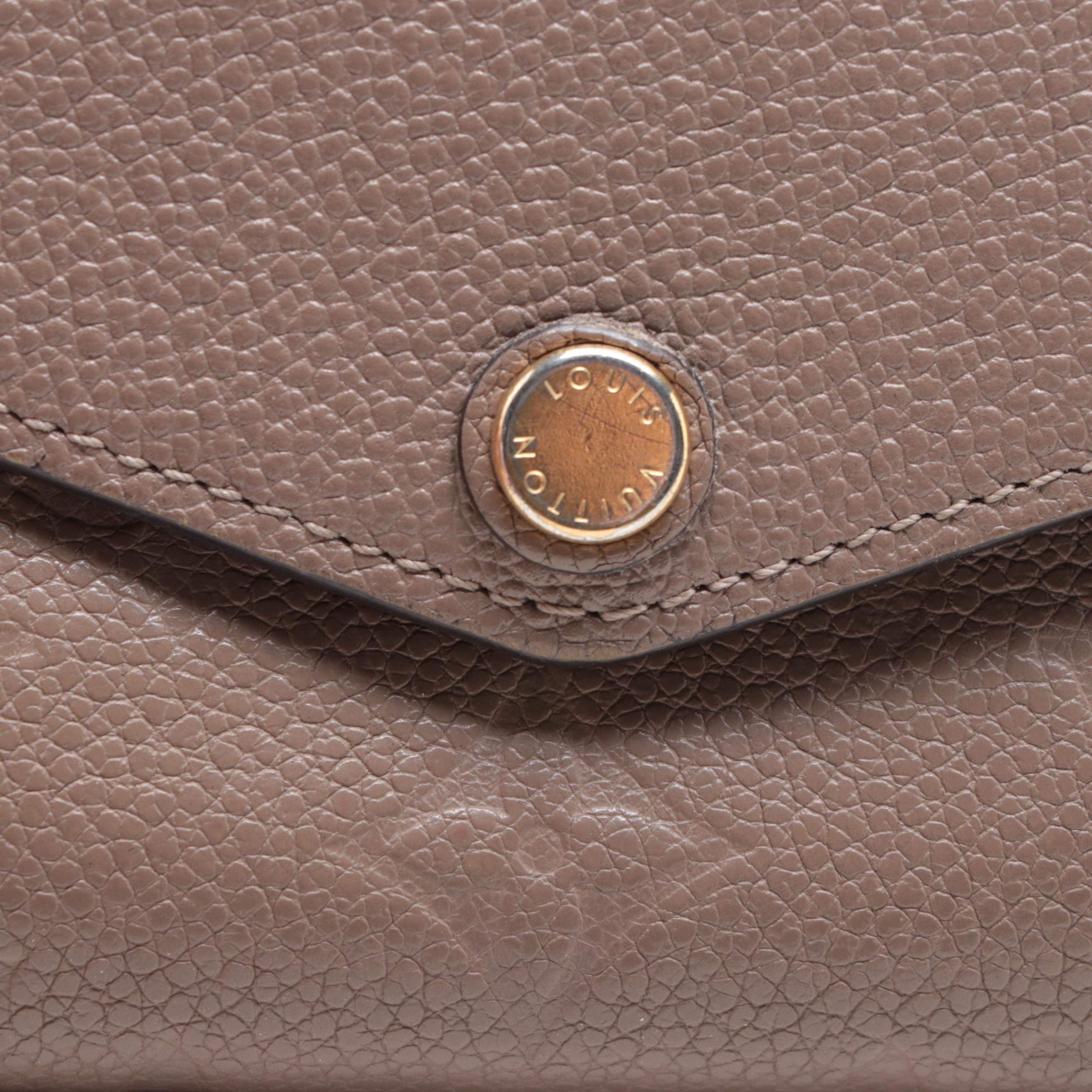Louis Vuitton Sarah Wallet in Turtledove Empreinte Leather