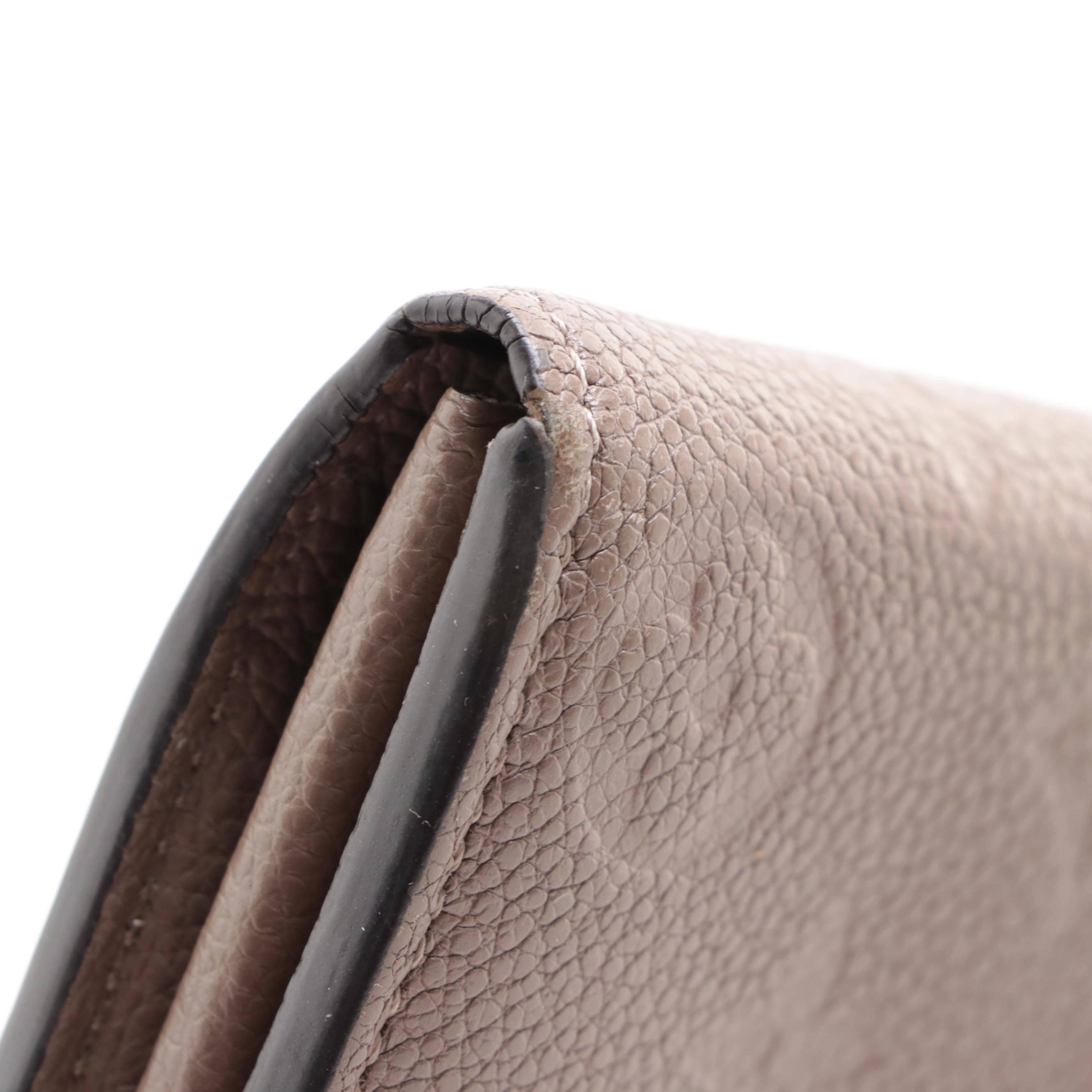 Louis Vuitton Sarah Wallet in Turtledove Empreinte Leather