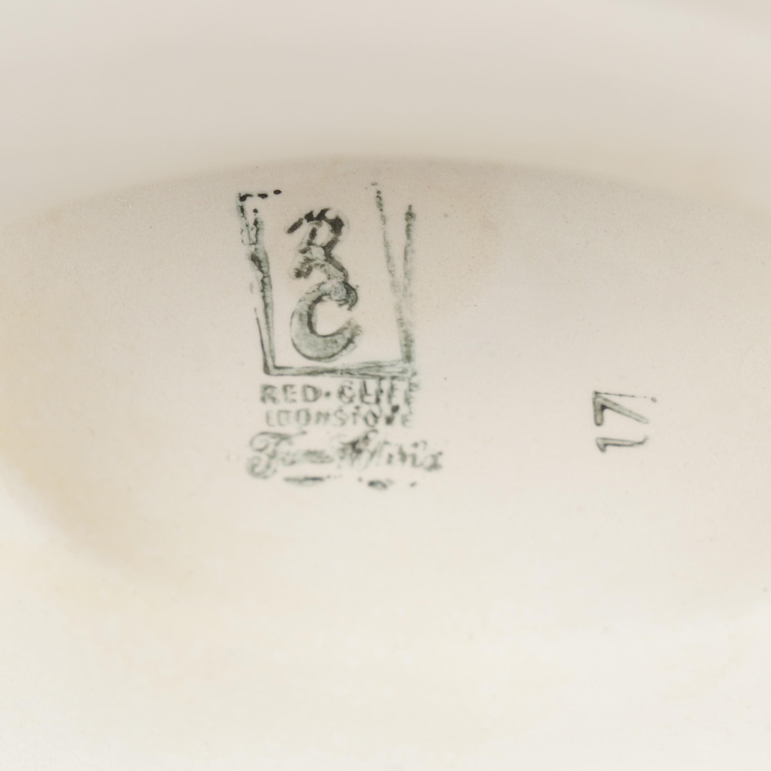 Red Cliff Pottery "Grape" Ironstone Soup Tureen on Platter, 1958-1978