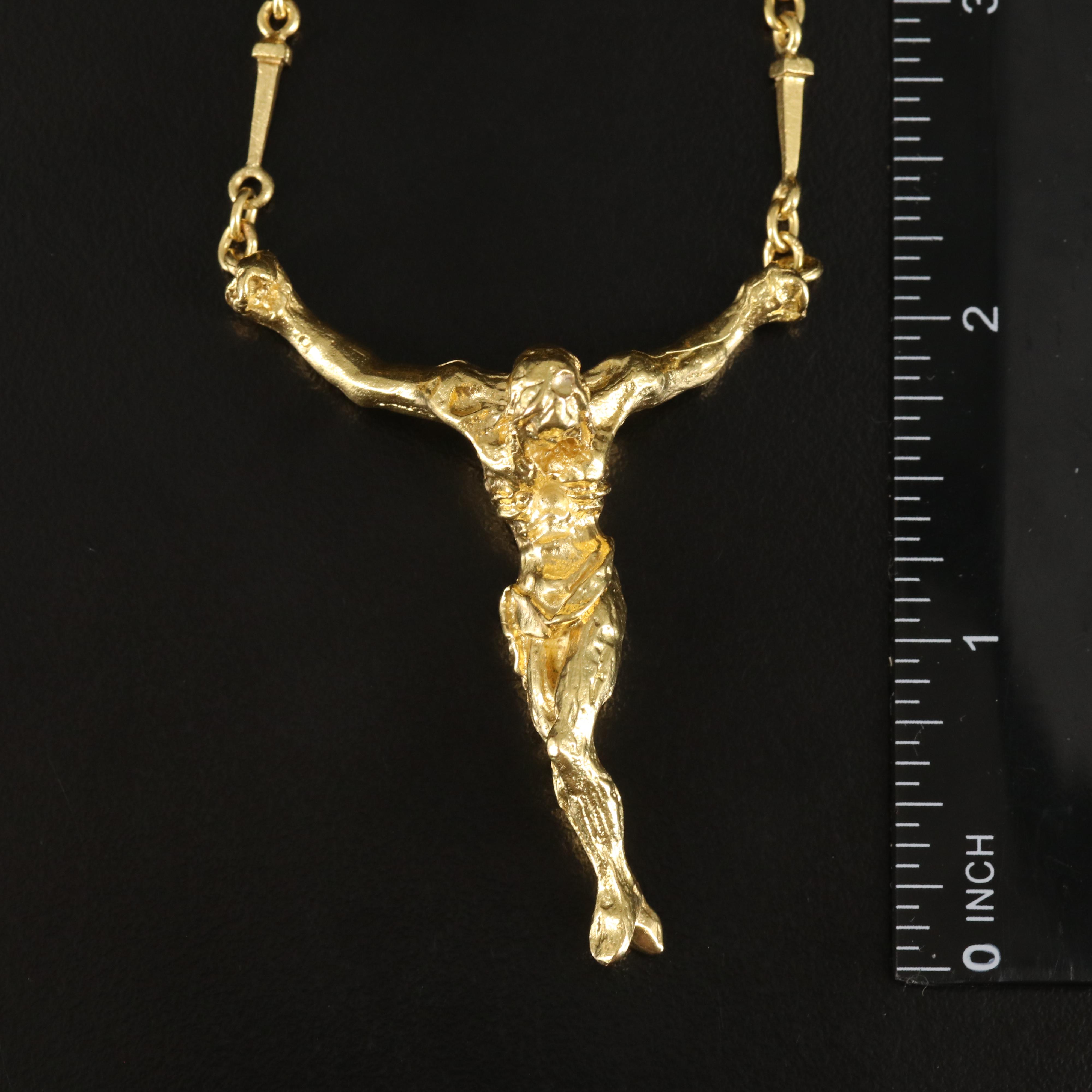 Salvador Dali "Christo De San Juan De Le Cruz" 18K Necklace
