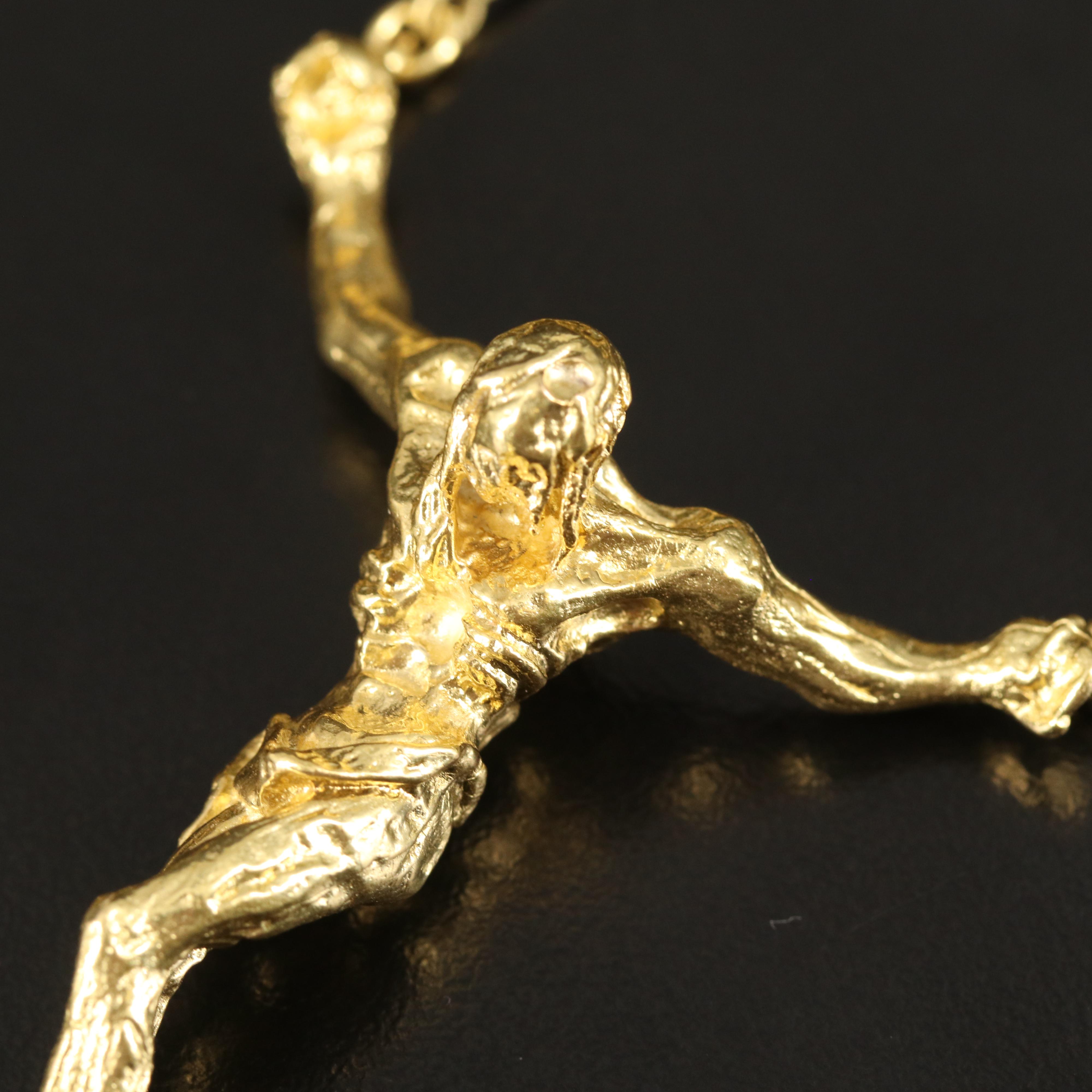 Salvador Dali "Christo De San Juan De Le Cruz" 18K Necklace