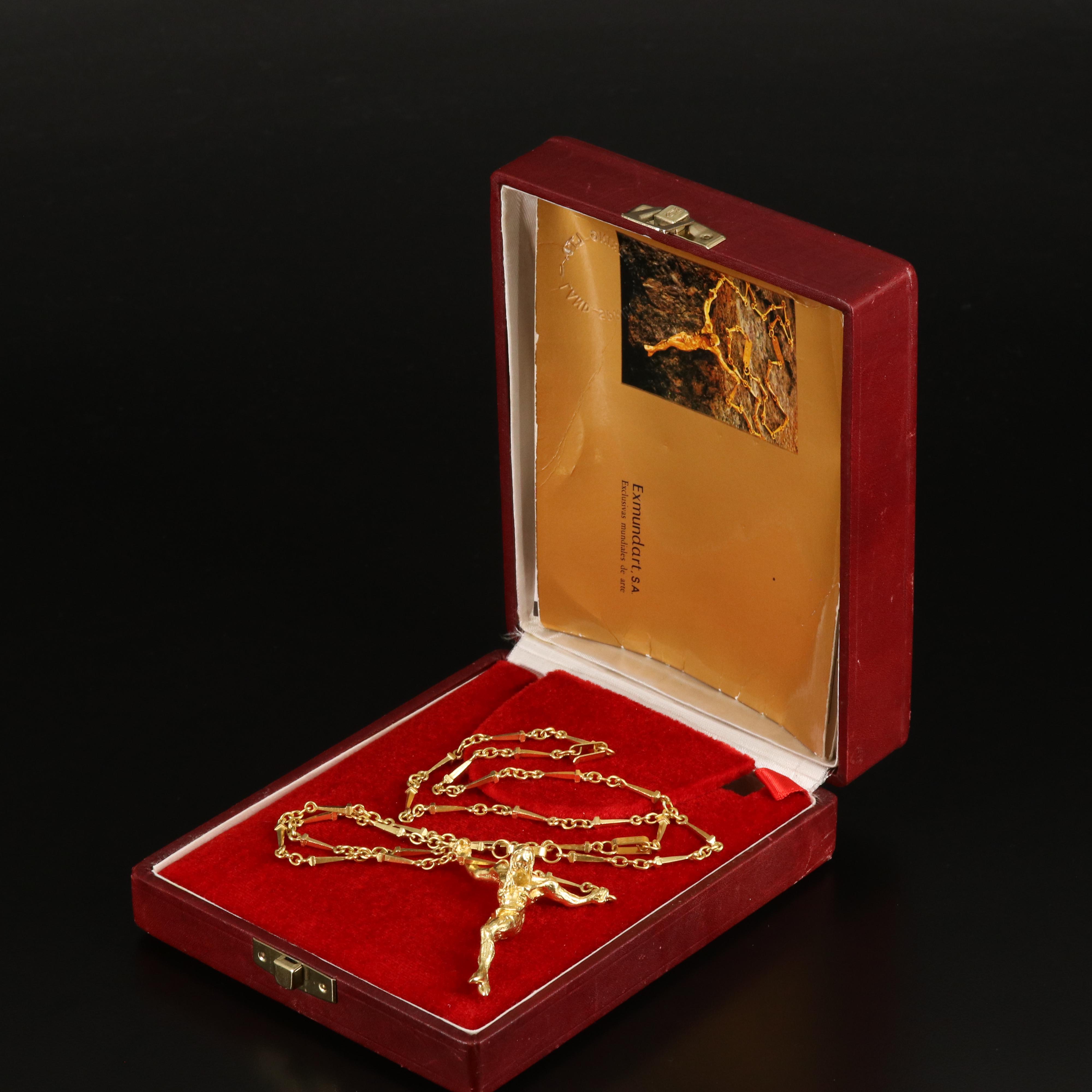 Salvador Dali "Christo De San Juan De Le Cruz" 18K Necklace