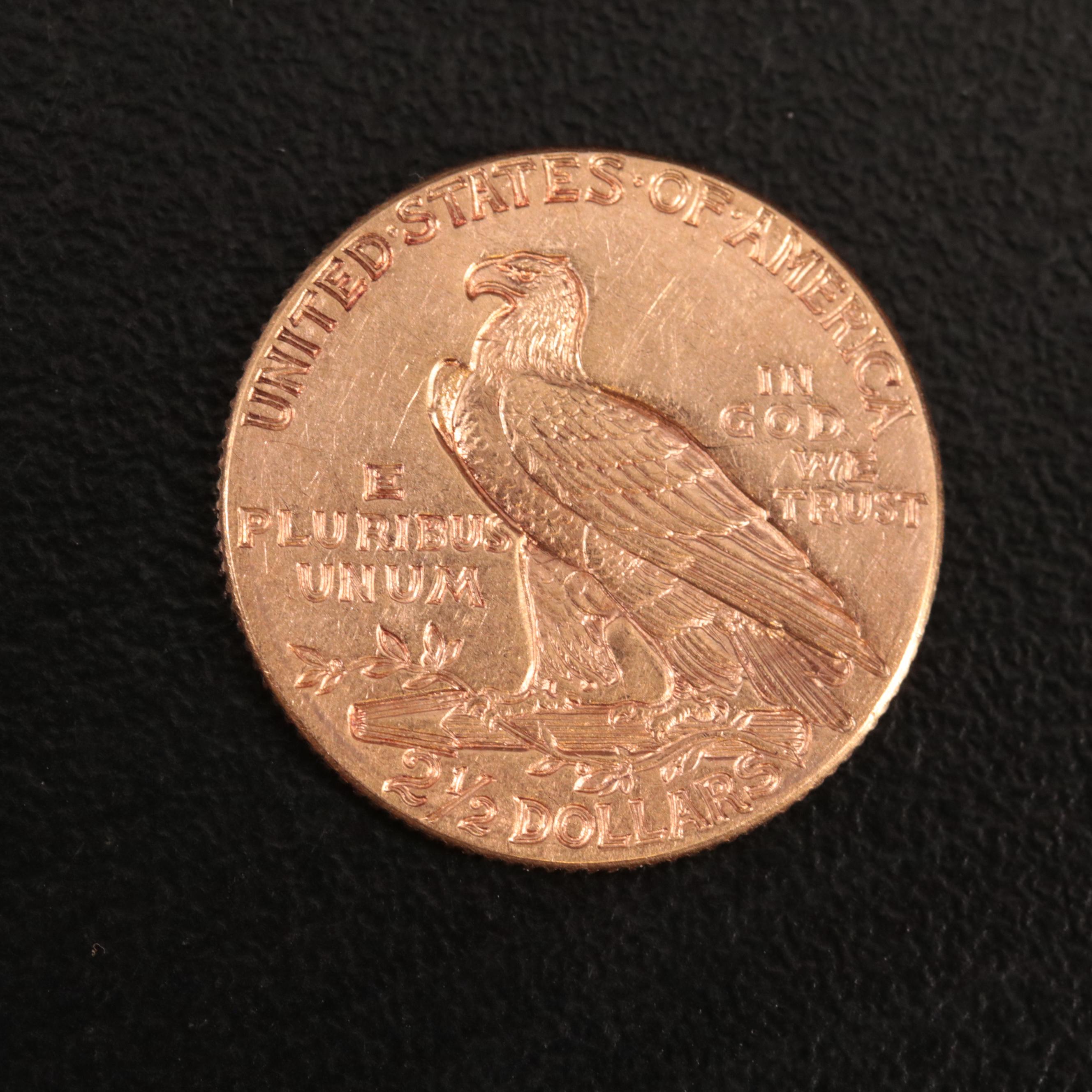 1912 Indian $2 1/2 Gold Coin