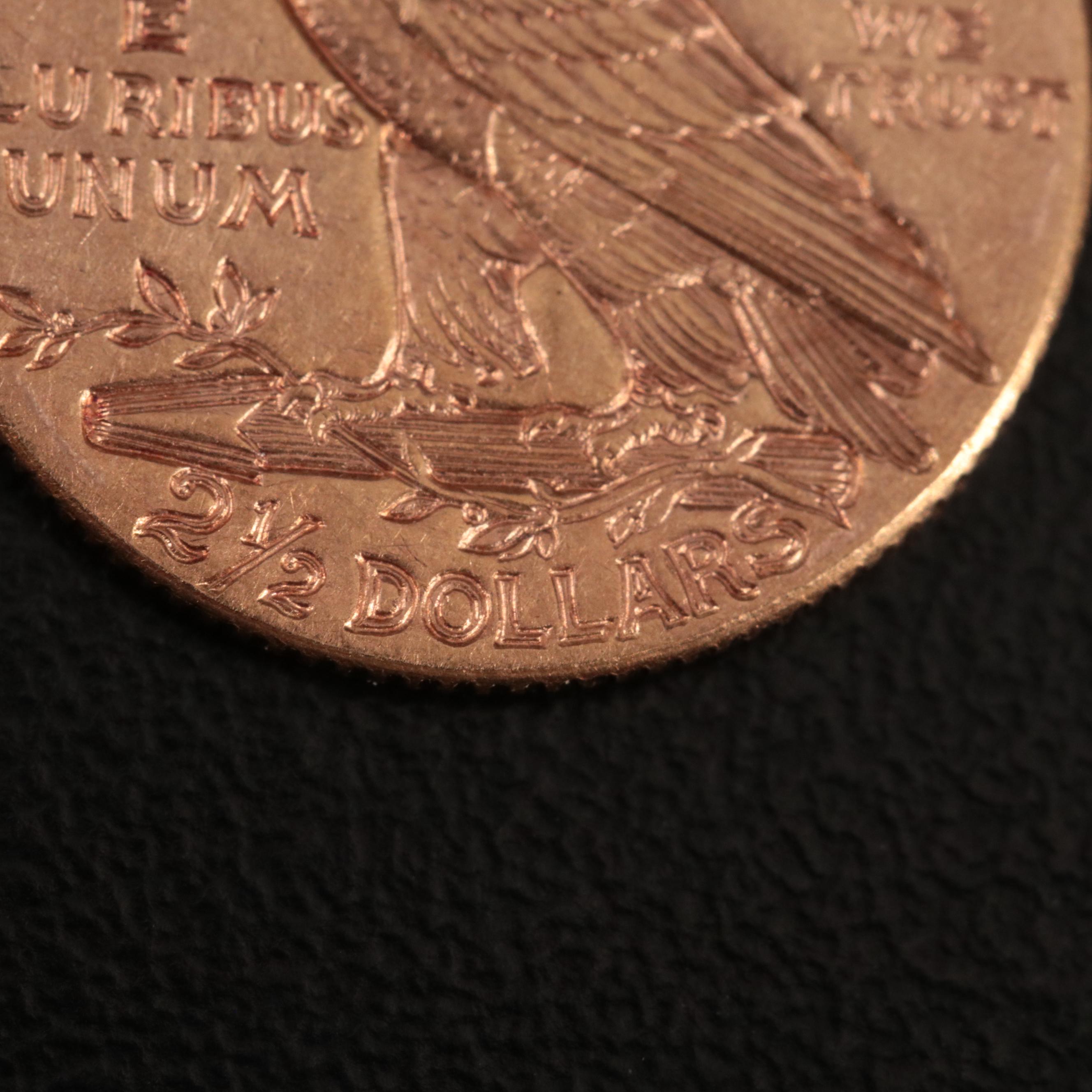 1912 Indian $2 1/2 Gold Coin