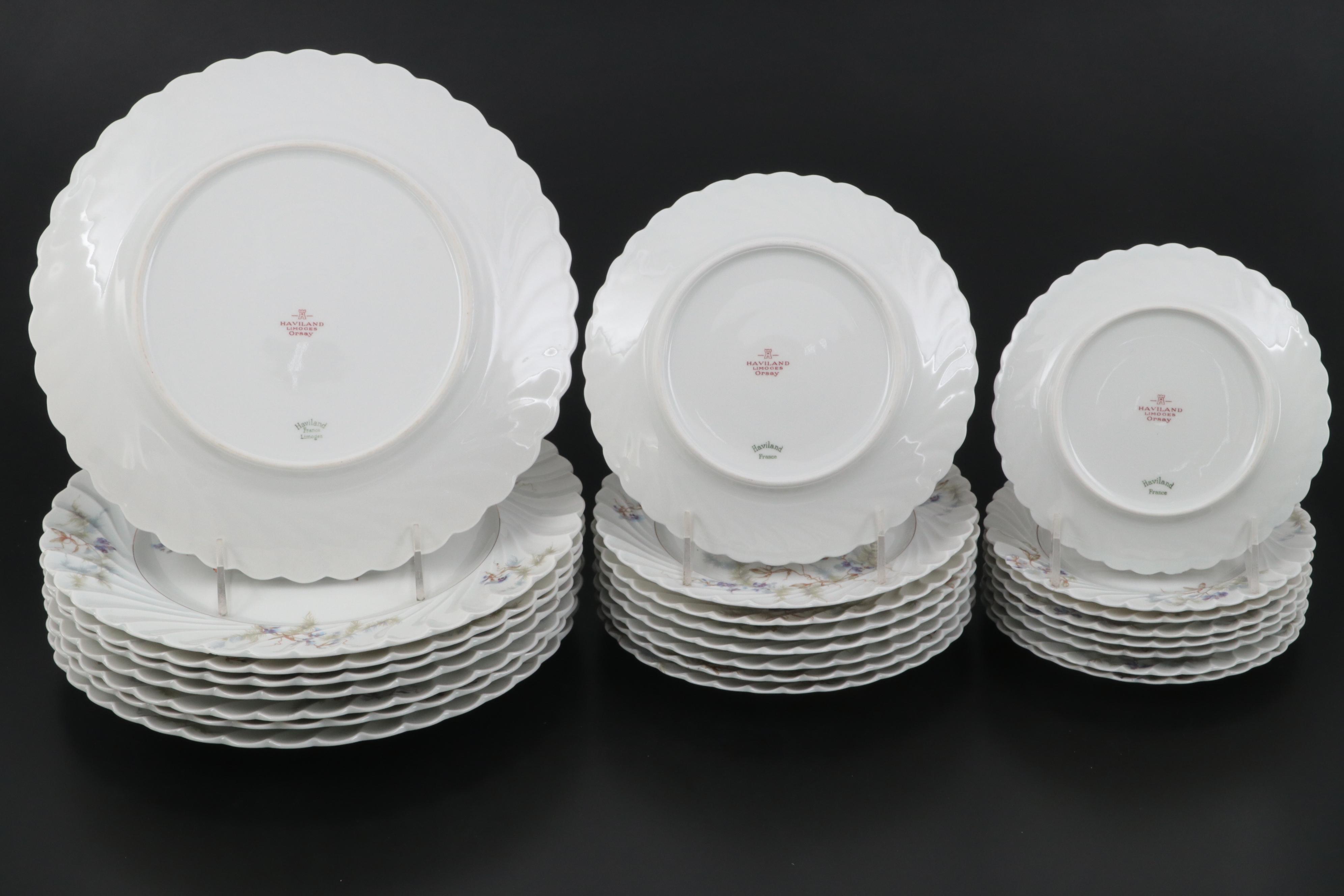 Haviland "Orsay" Limoges Porcelain Dinnerware, 1962-1987