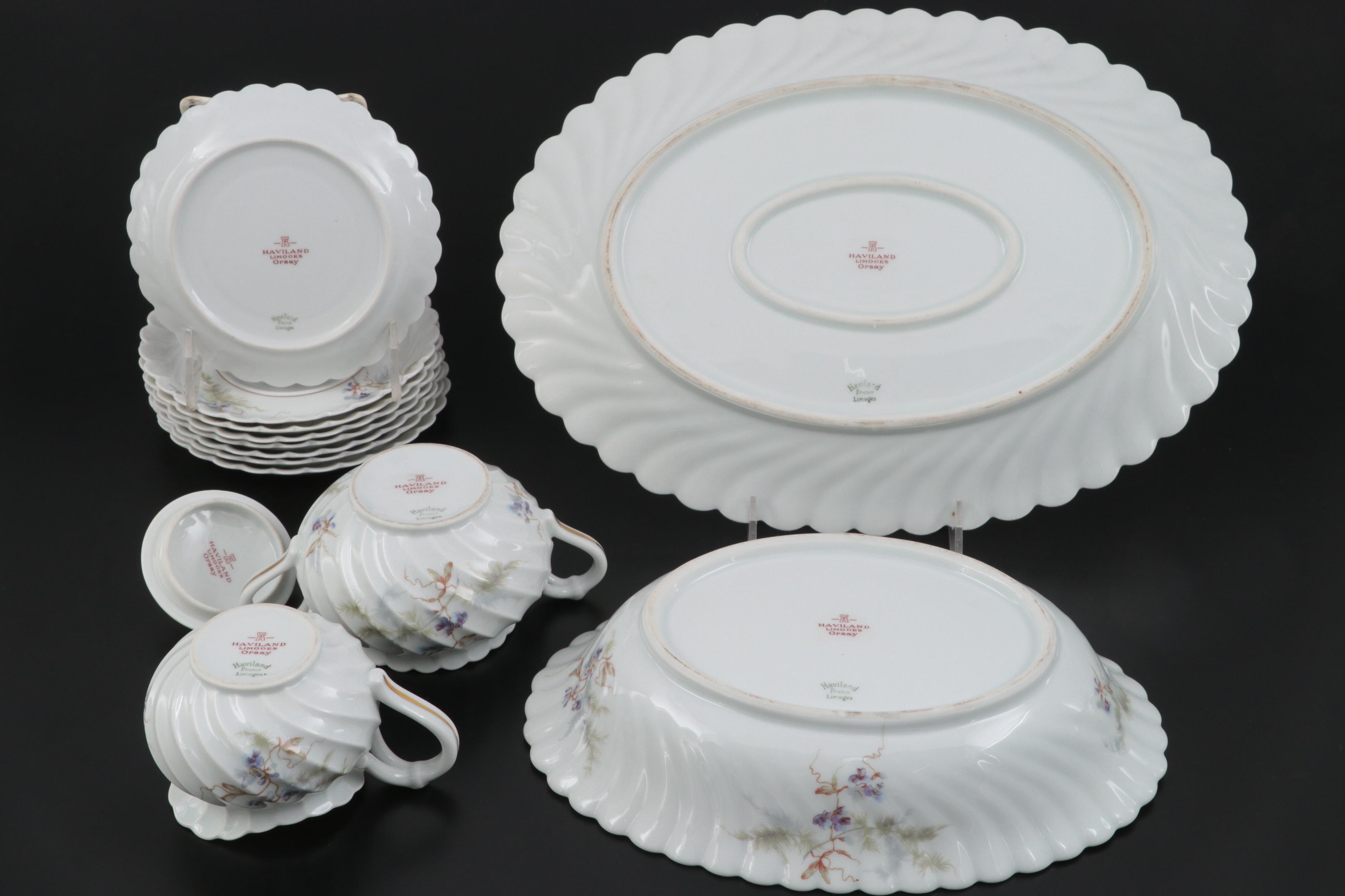 Haviland "Orsay" Limoges Porcelain Dinnerware, 1962-1987