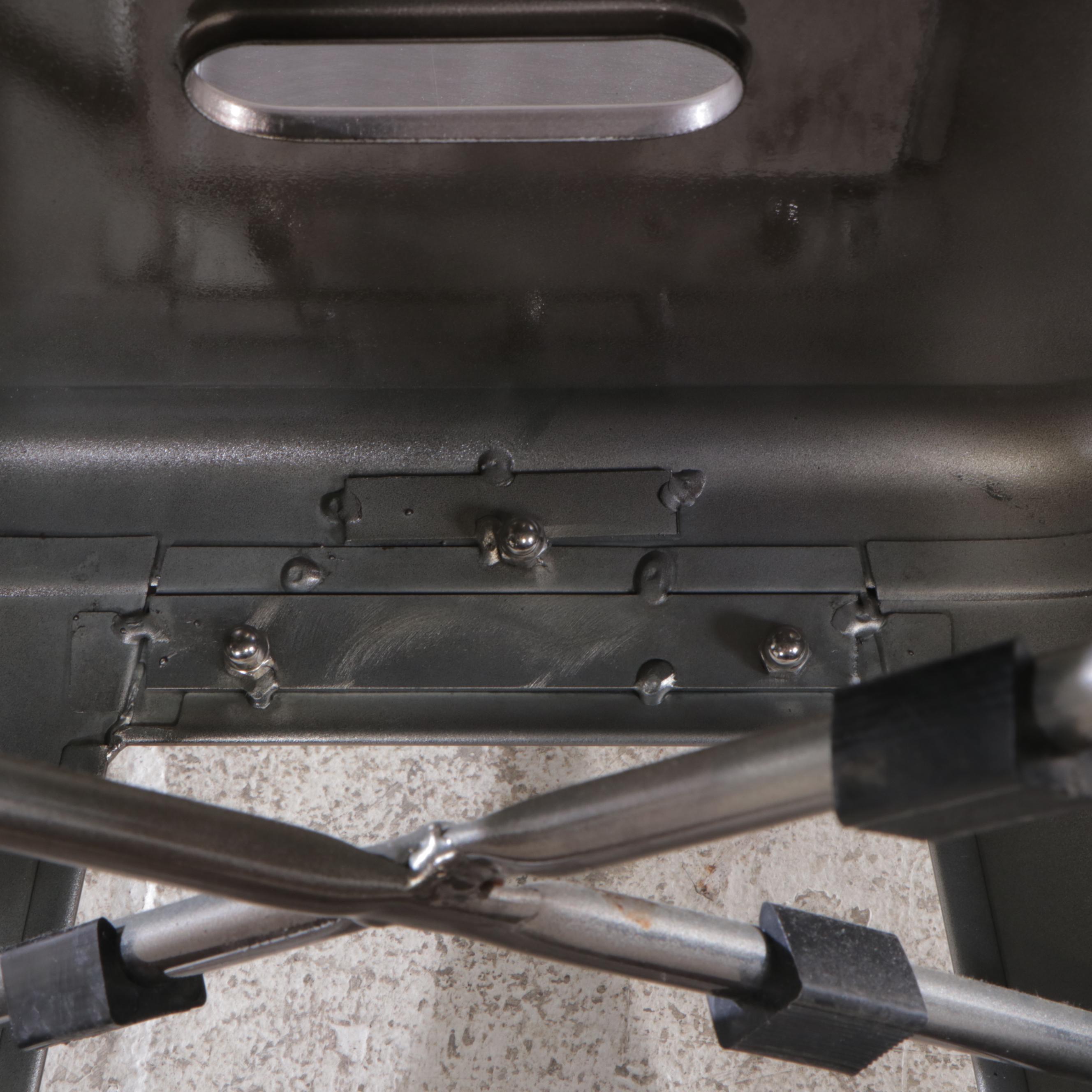 Four Industrial Style Steel Counter Stools