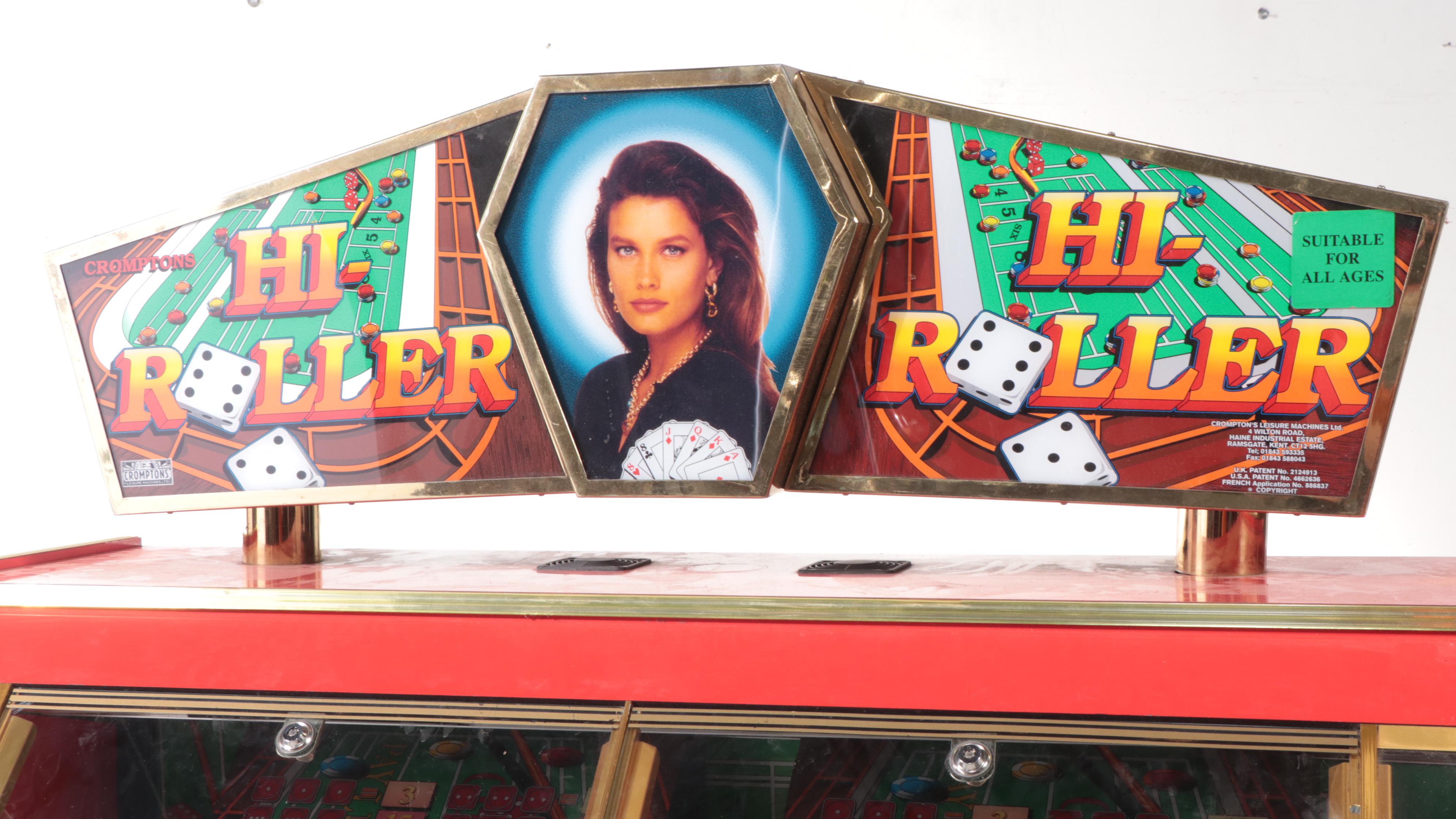 Cromptons Leisure Machines Ltd. Hi-Roller Coin Pusher Two Person Arcade Game