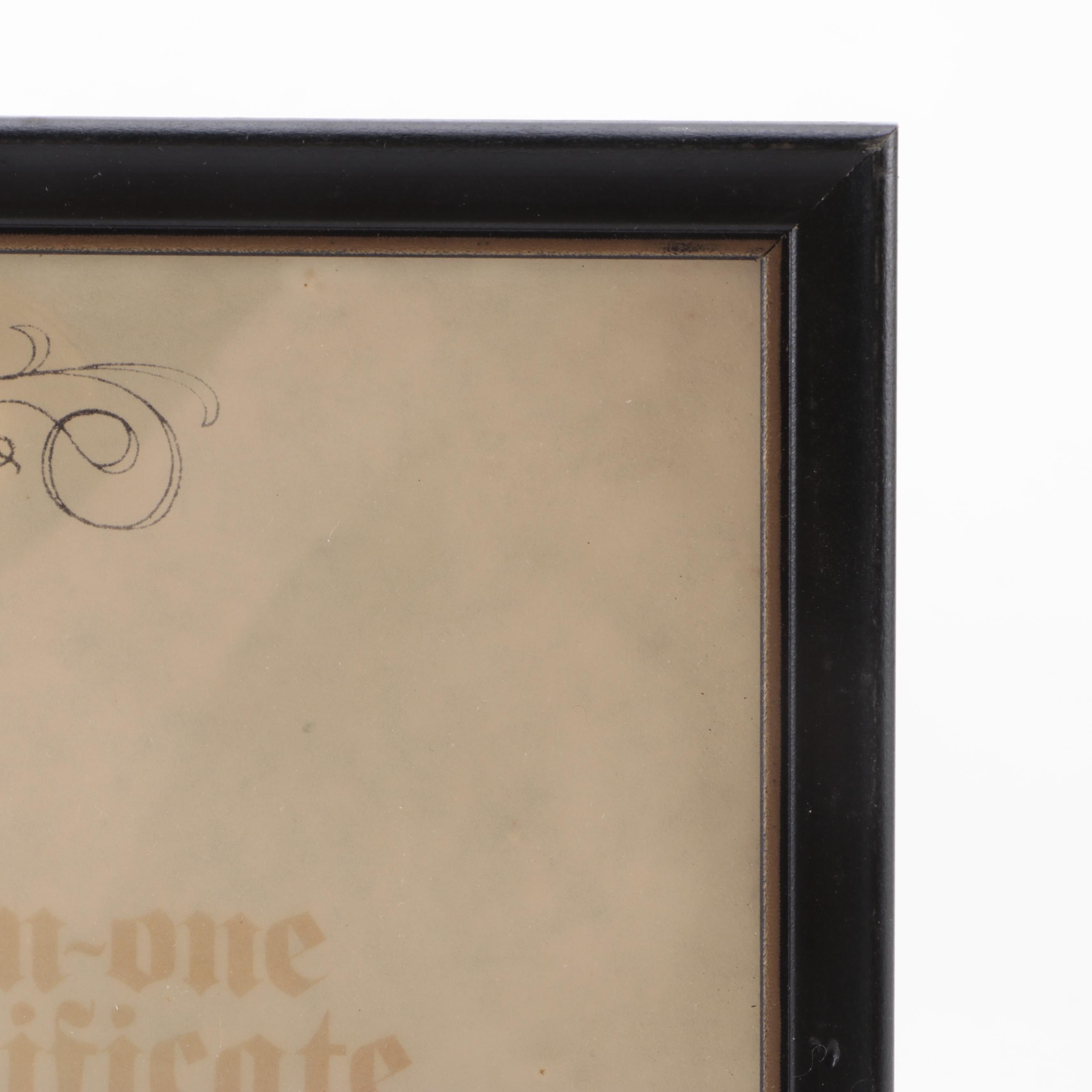 John A. Hillerich III Signed Country Club Hole-in-One Certificate, 1983