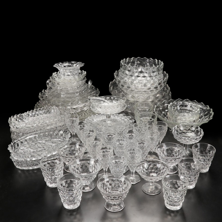 Fostoria "American Clear" Glass Serveware and Drinkware, Early to Mid 20th C.