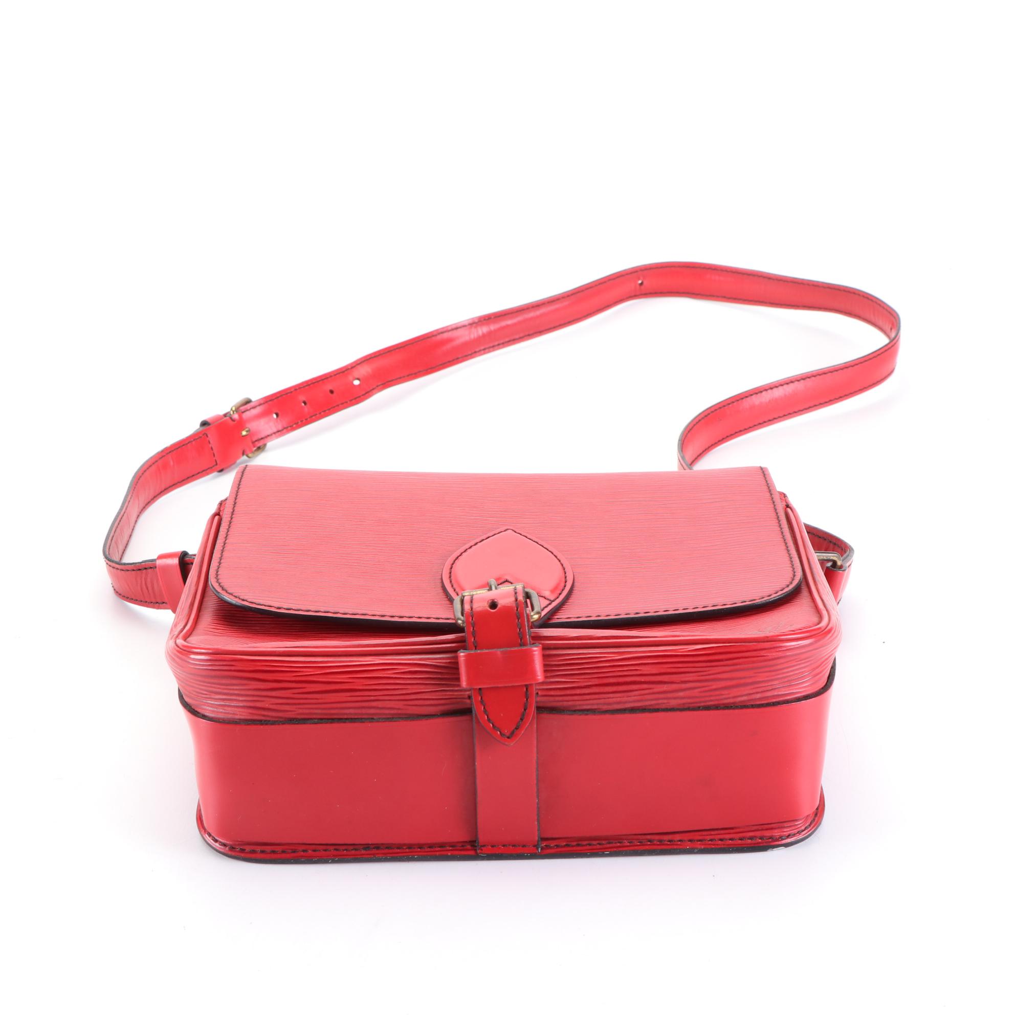 Louis Vuitton Cartouchiere Bag in Red Epi Leather
