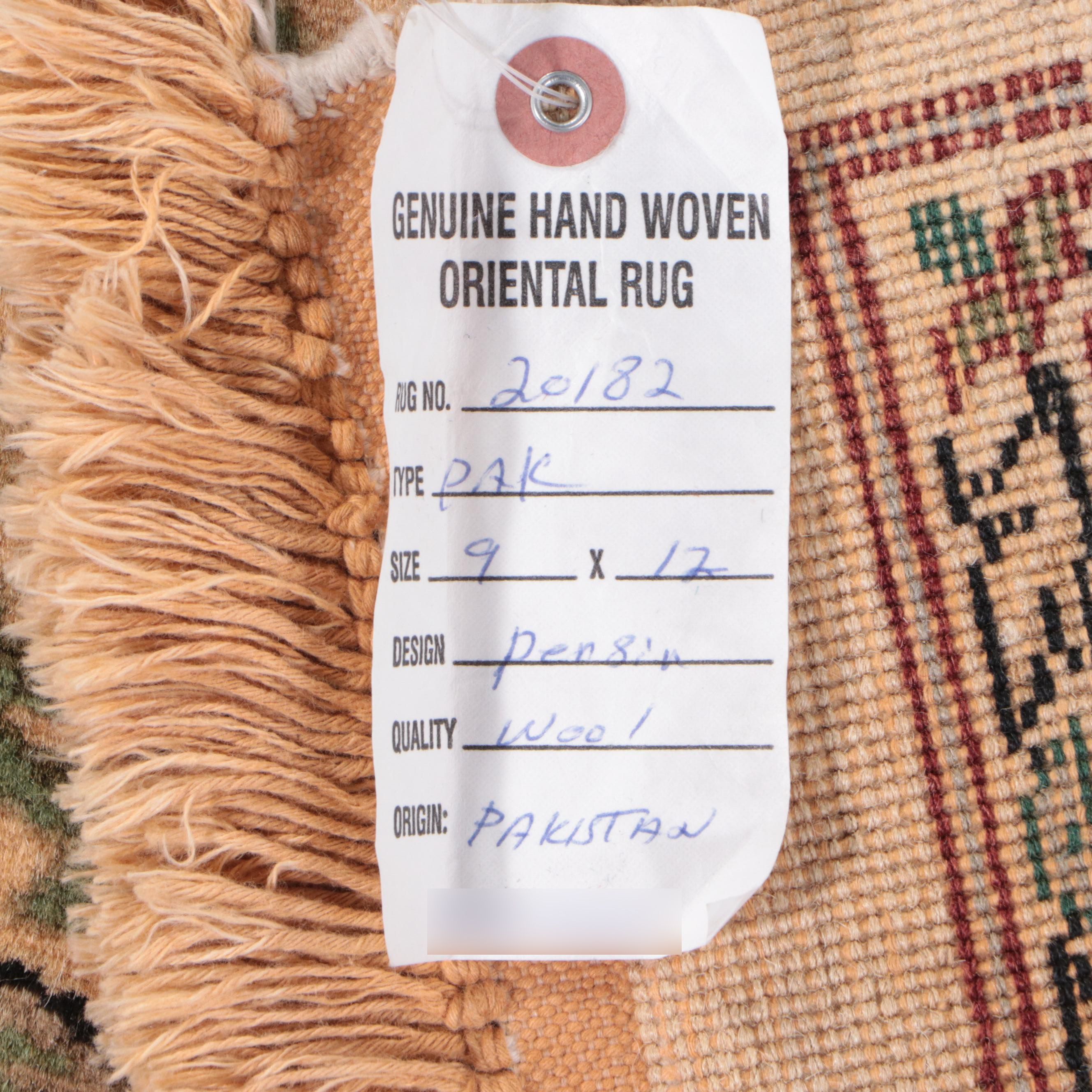 8'2 x 10'8 Hand-Knotted Pakistani-Persian Kerman Area Rug