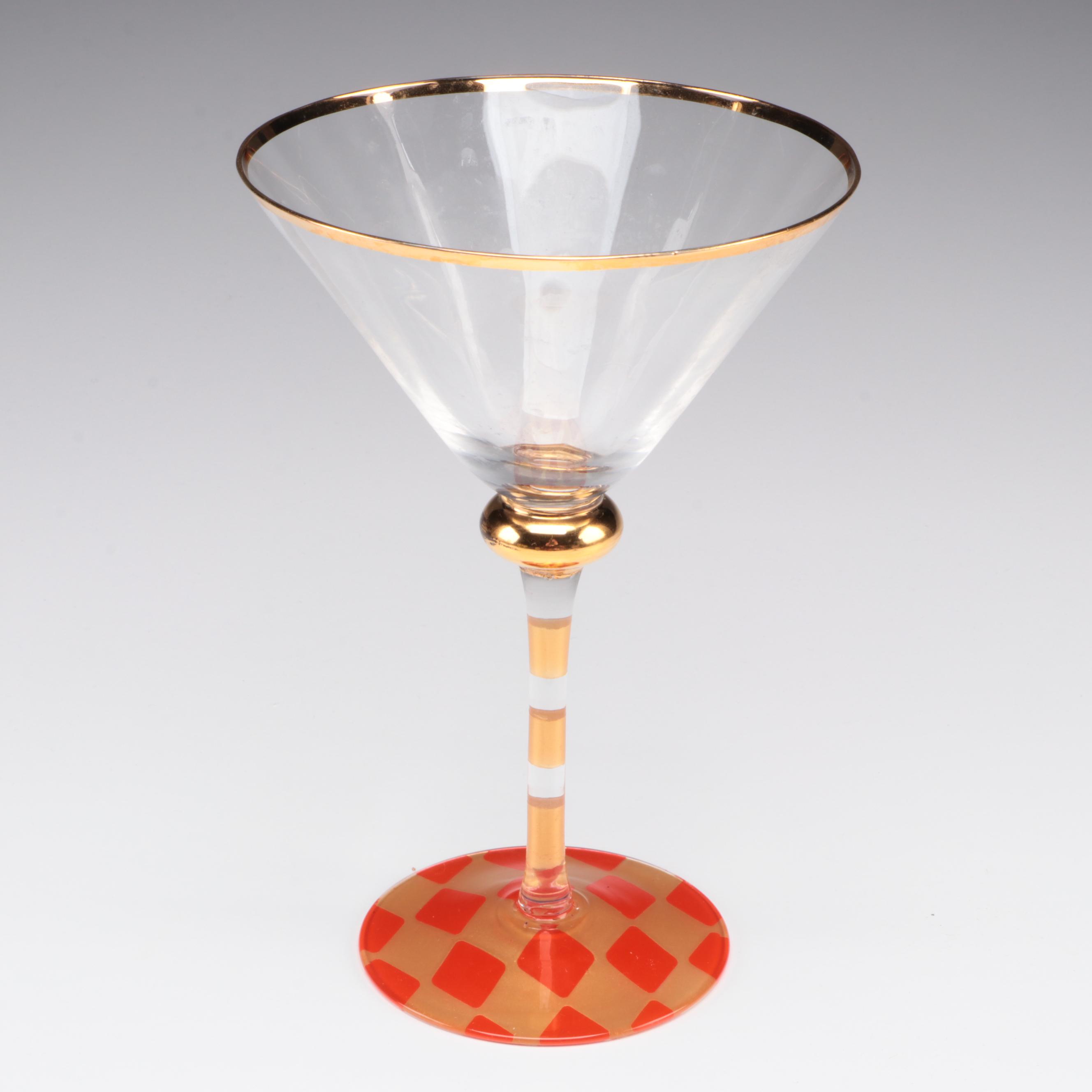 MacKenzie-Childs "Heirloom" and Other Stemware and Martini Glass