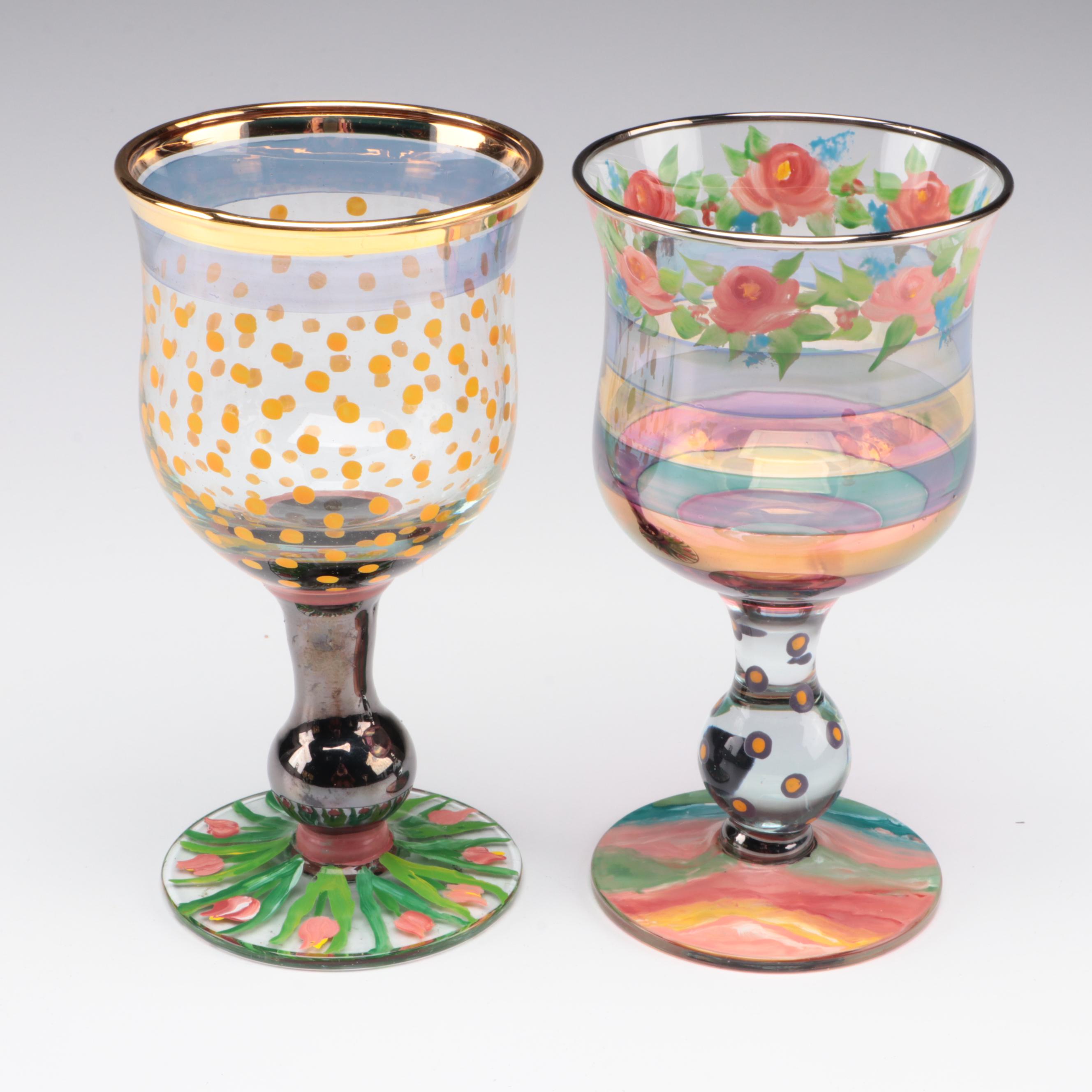 MacKenzie-Childs "Heirloom" and Other Stemware and Martini Glass