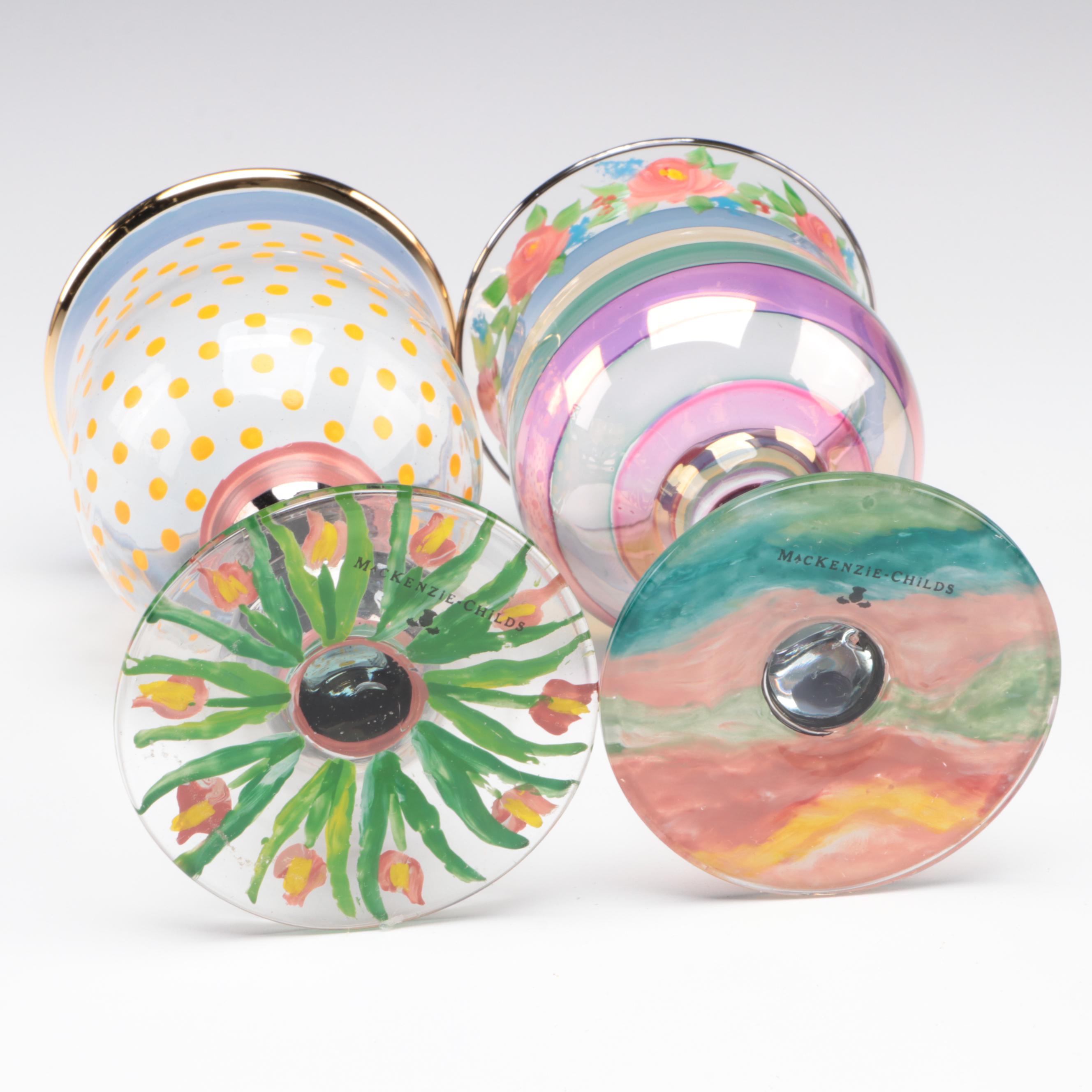 MacKenzie-Childs "Heirloom" and Other Stemware and Martini Glass