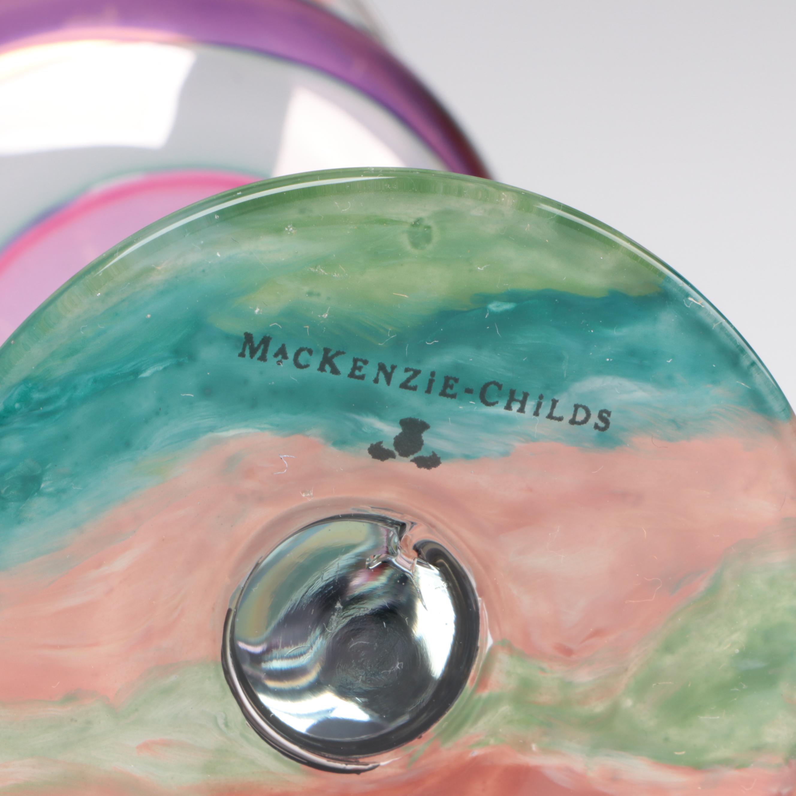 MacKenzie-Childs "Heirloom" and Other Stemware and Martini Glass