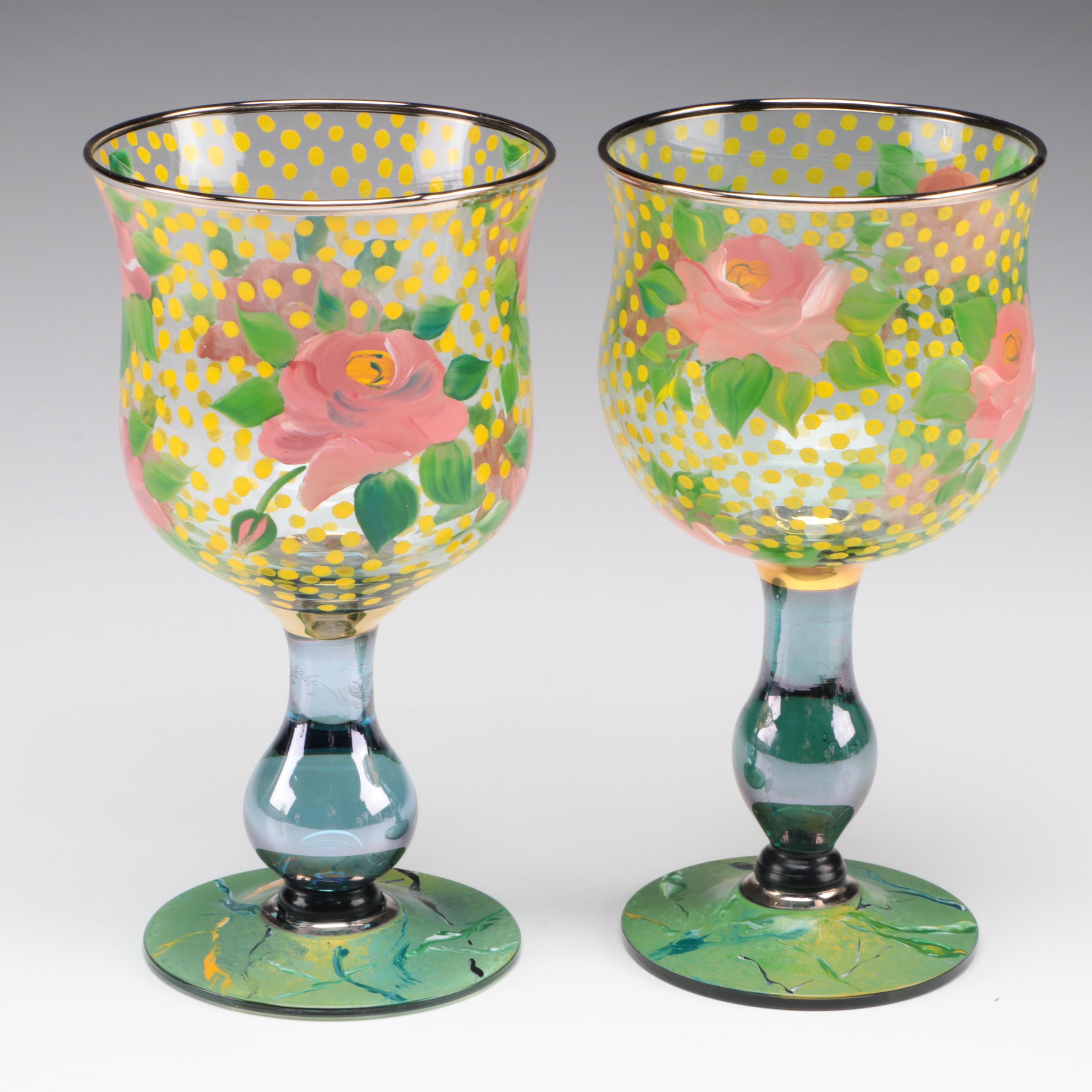 MacKenzie-Childs "Heirloom" and Other Stemware and Martini Glass