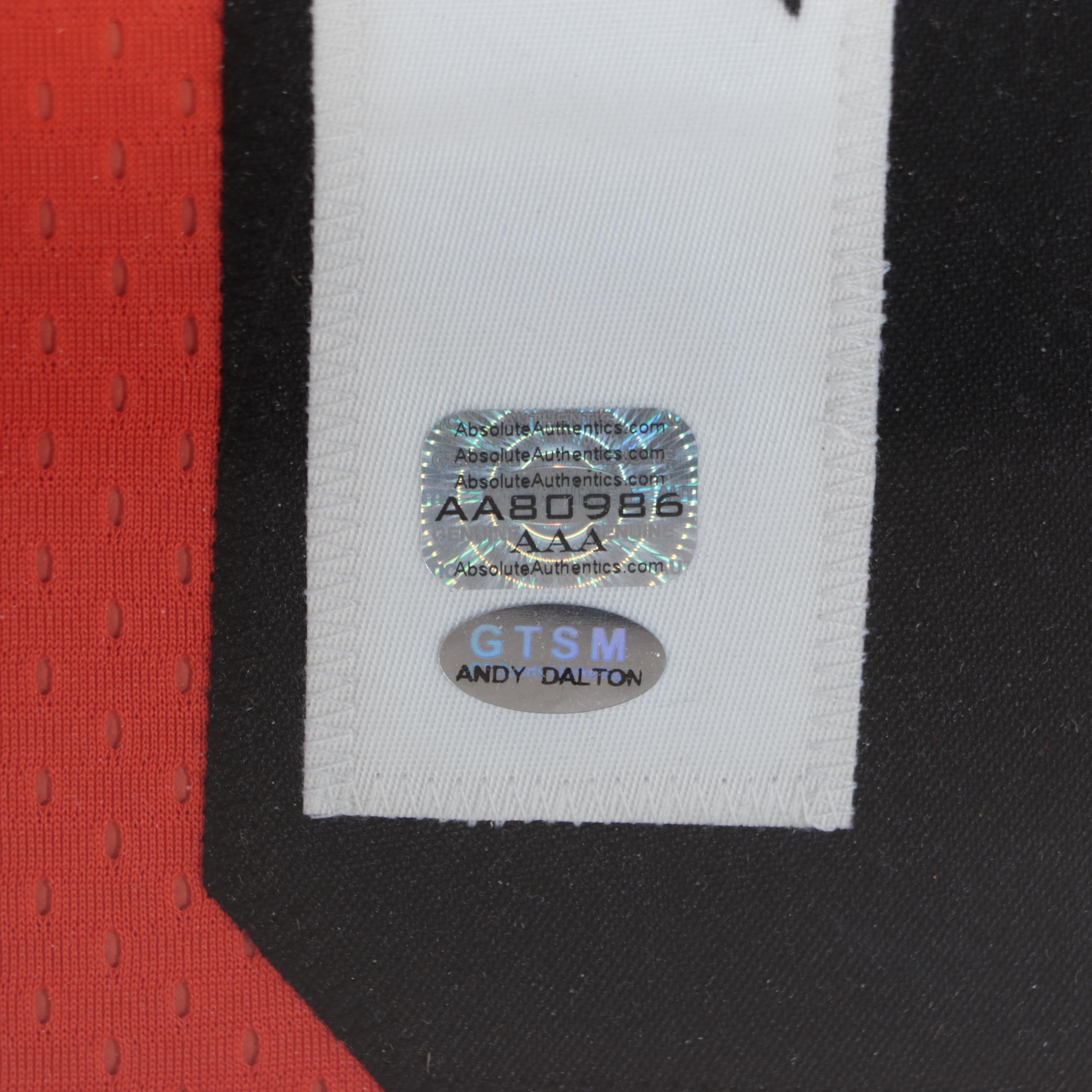 Cincinnati Bengals Andy Dalton Signed Jersey with Cards and Print in Mat Frame