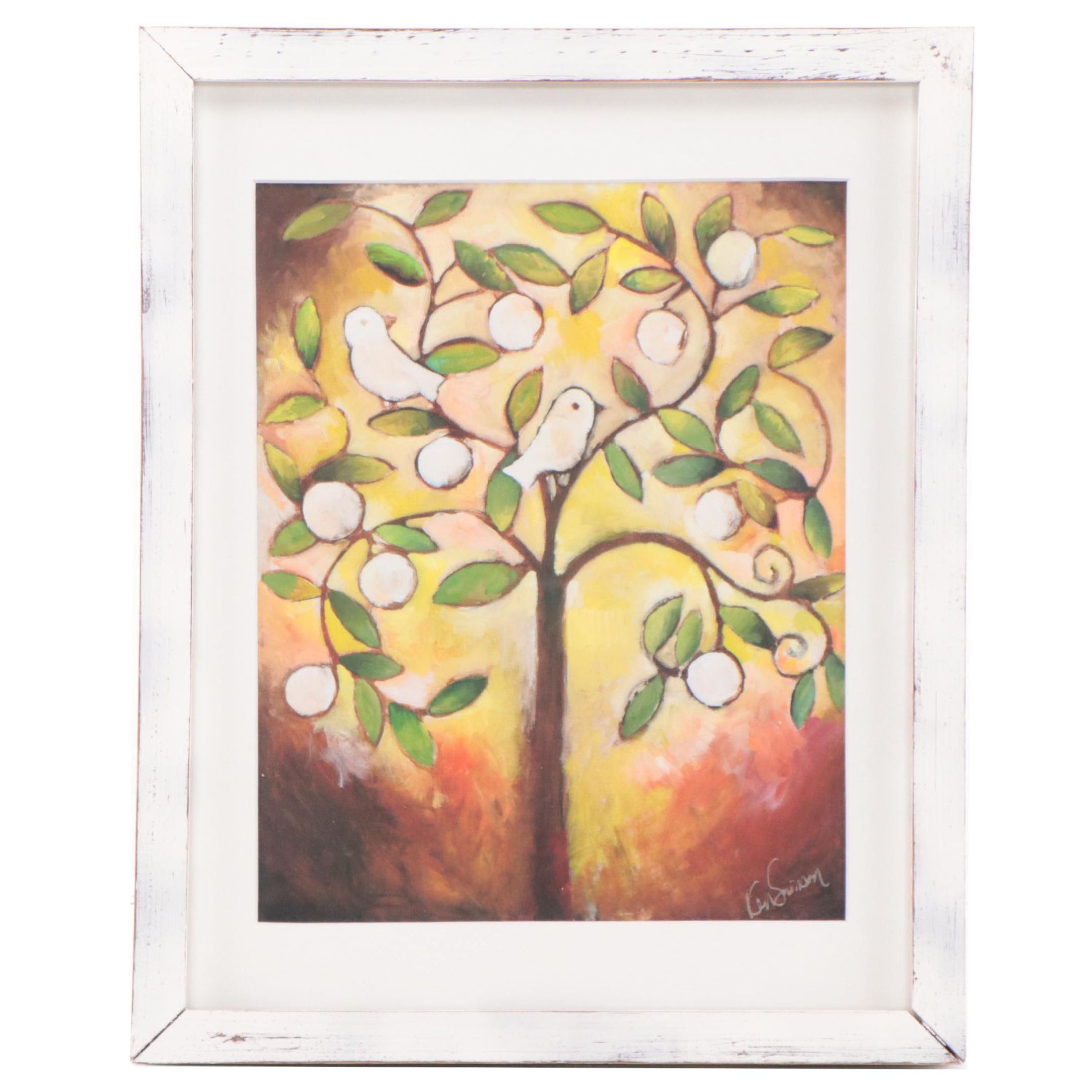 Ken Swinson Giclée of Stylized Tree and Birds