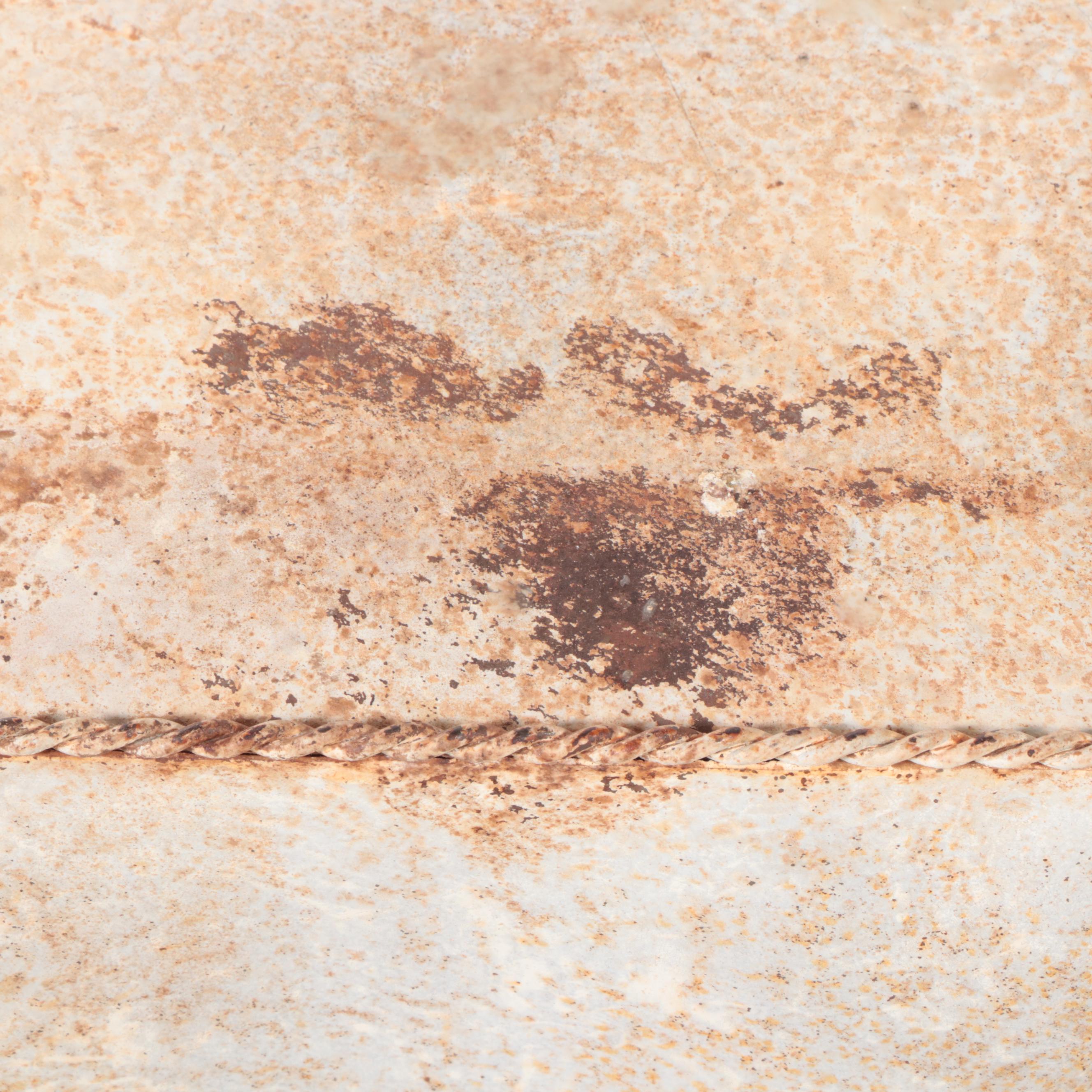 Florentine Embossed and Painted Iron Draped Table, Mid-20th Century