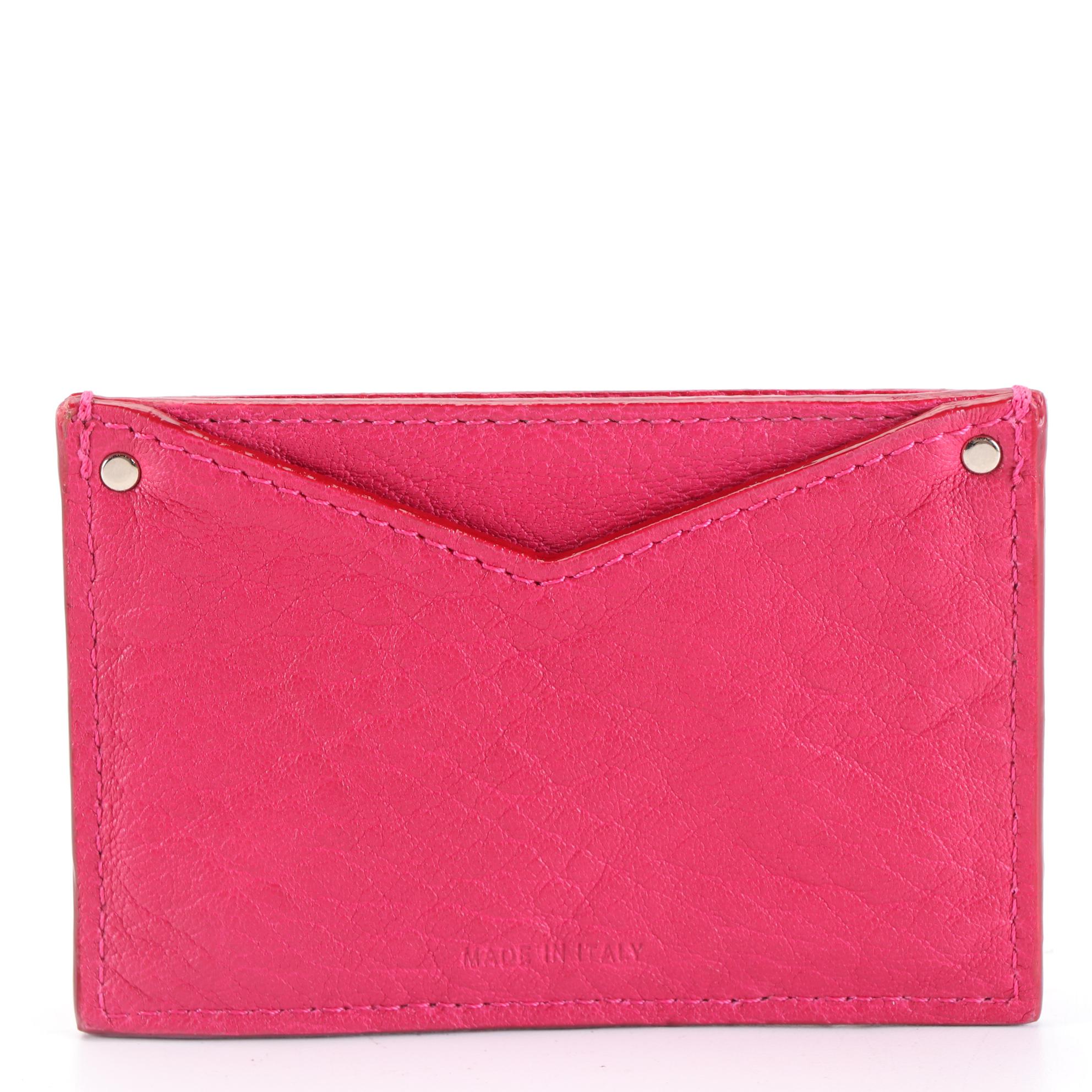Jimmy Choo Card Case in Tumbled Lambskin Leather