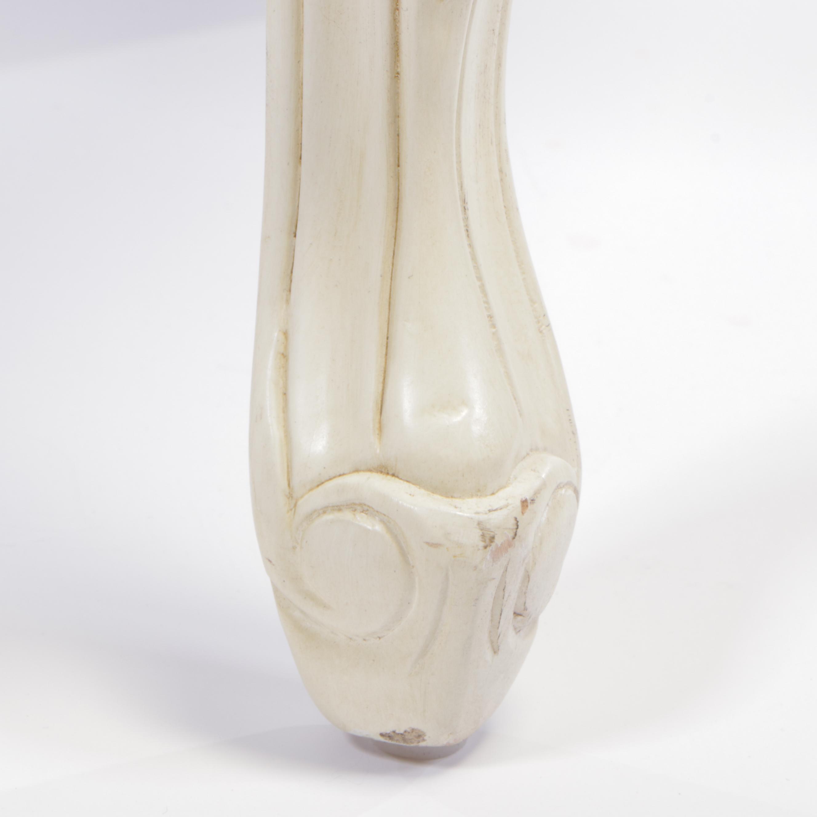 Louis XV Style Painted and Floral-Upholstered Fauteuil