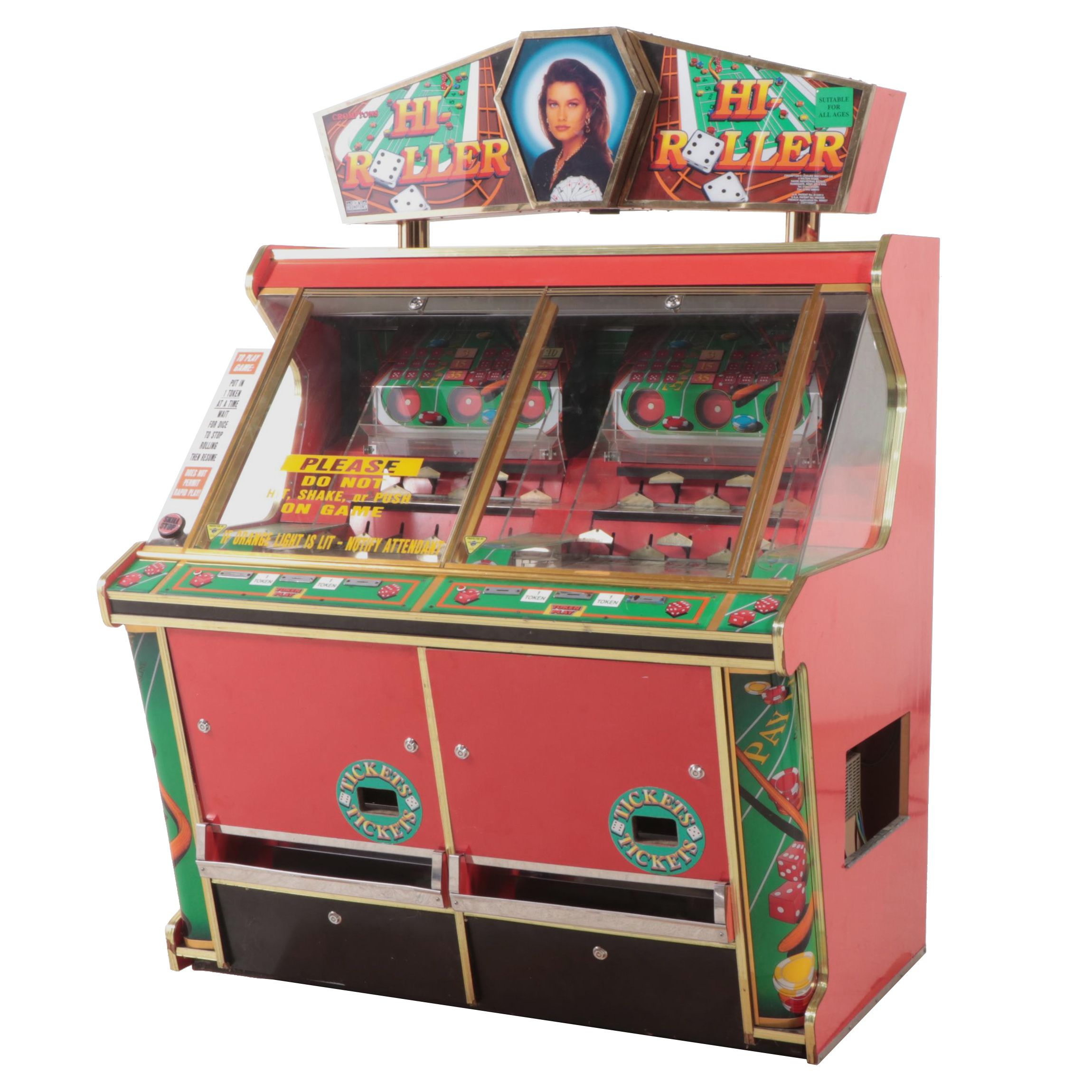 Cromptons Leisure Machines Ltd. Hi-Roller Coin Pusher Two Person Arcade Game