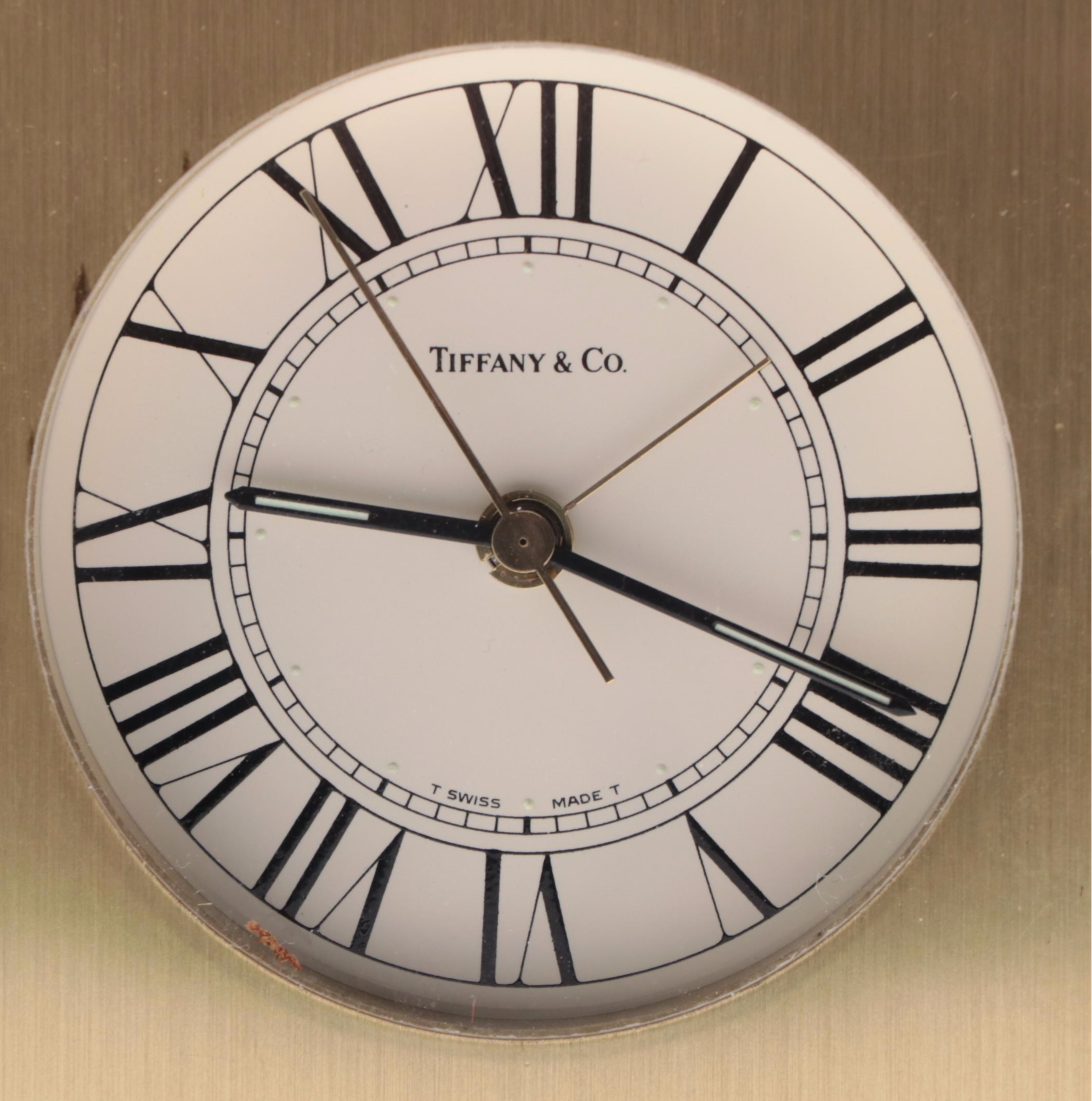 Tiffany & Co. Brass Desk Clock